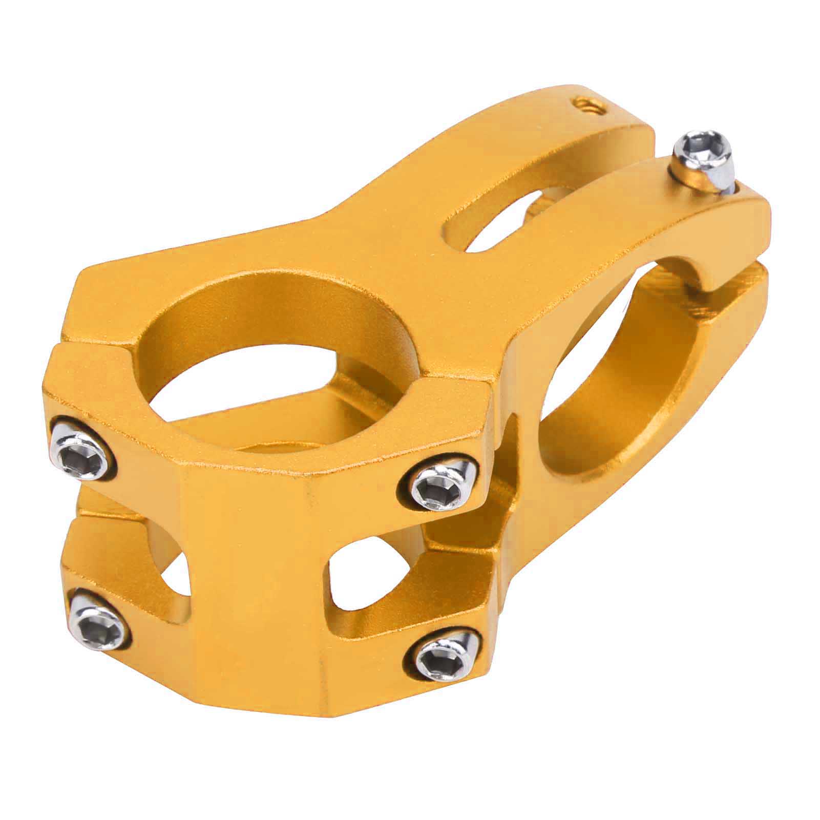 Lunje 31,8 X 45 Mm Mountainbike-vorbau, Hohl, Aluminiumlegierung, Kurzer Griff, Erhöhung, Goldfarben