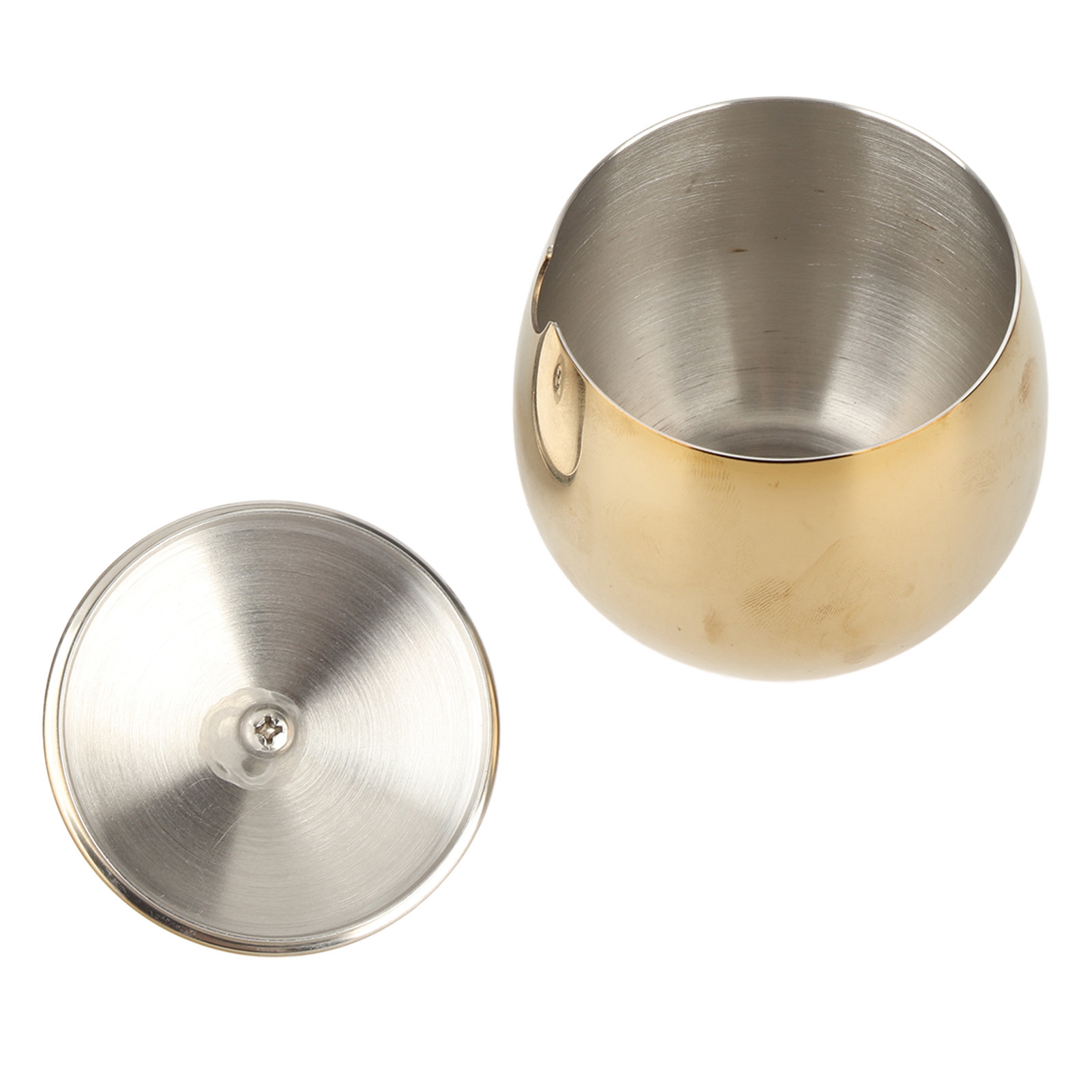 Große Zuckerdose/gewürzdose Aus Edelstahl Mit Deckel, Ideal Zur Aufbewahrung Von Salz, Süßigkeiten, Kaffee, Spülmaschinenfest, Goldfarben.