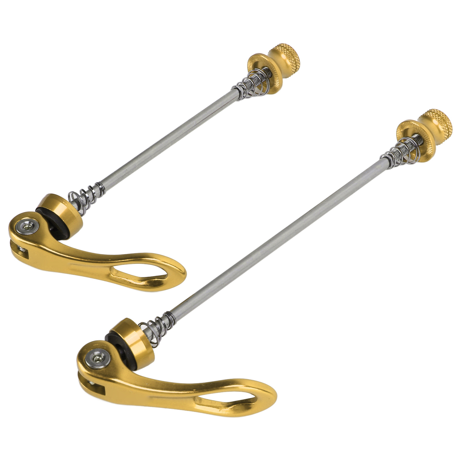 Set Mit 2 Schnellspannhebeln Für Fahrräder, Abnehmbar Und Einfach Austauschbar. Leicht Und In 4 Farben (gold) Erhältlich. Kompatibel Mit Mountainbikes Und Rennrädern.