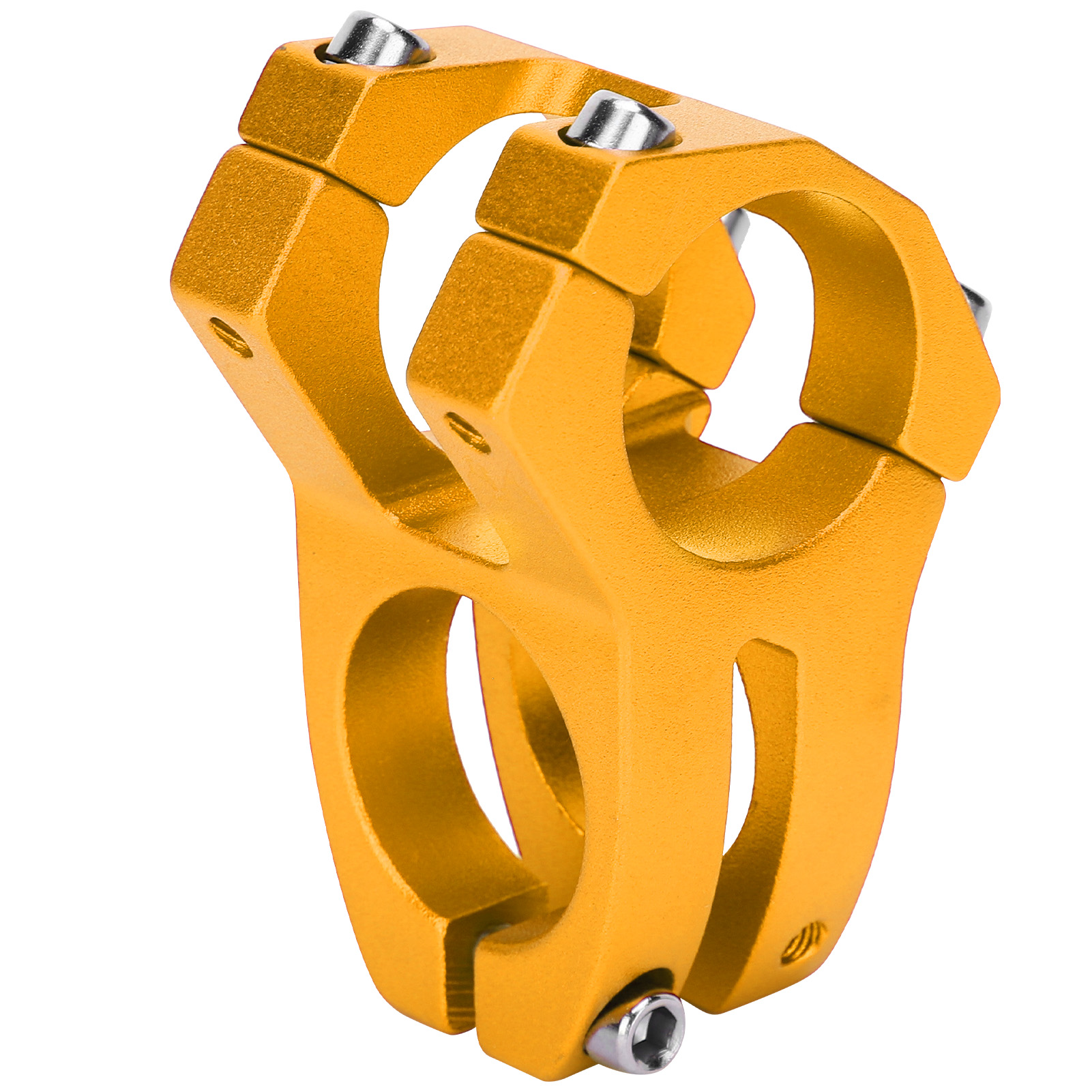 Lunje Mountainbike-vorbau, Kurzer Lenker, Aluminiumlegierung, Hohlprofil, 31,8 X 35 Mm, Gold