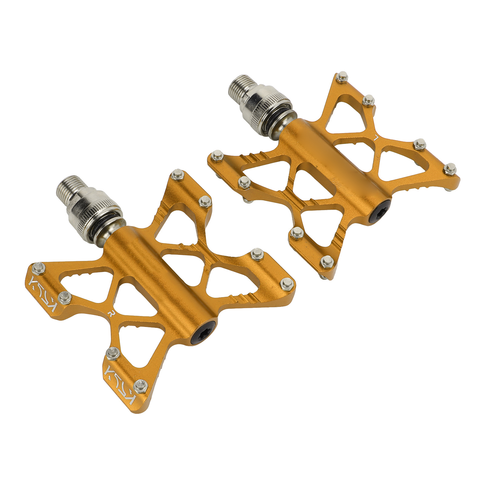 Paar Lp Litepro K5 Schnellspannpedale Aus Aluminiumlegierung Mit Kugellagern Für Rennräder, Mountainbikes Und Falträder, Goldfarben