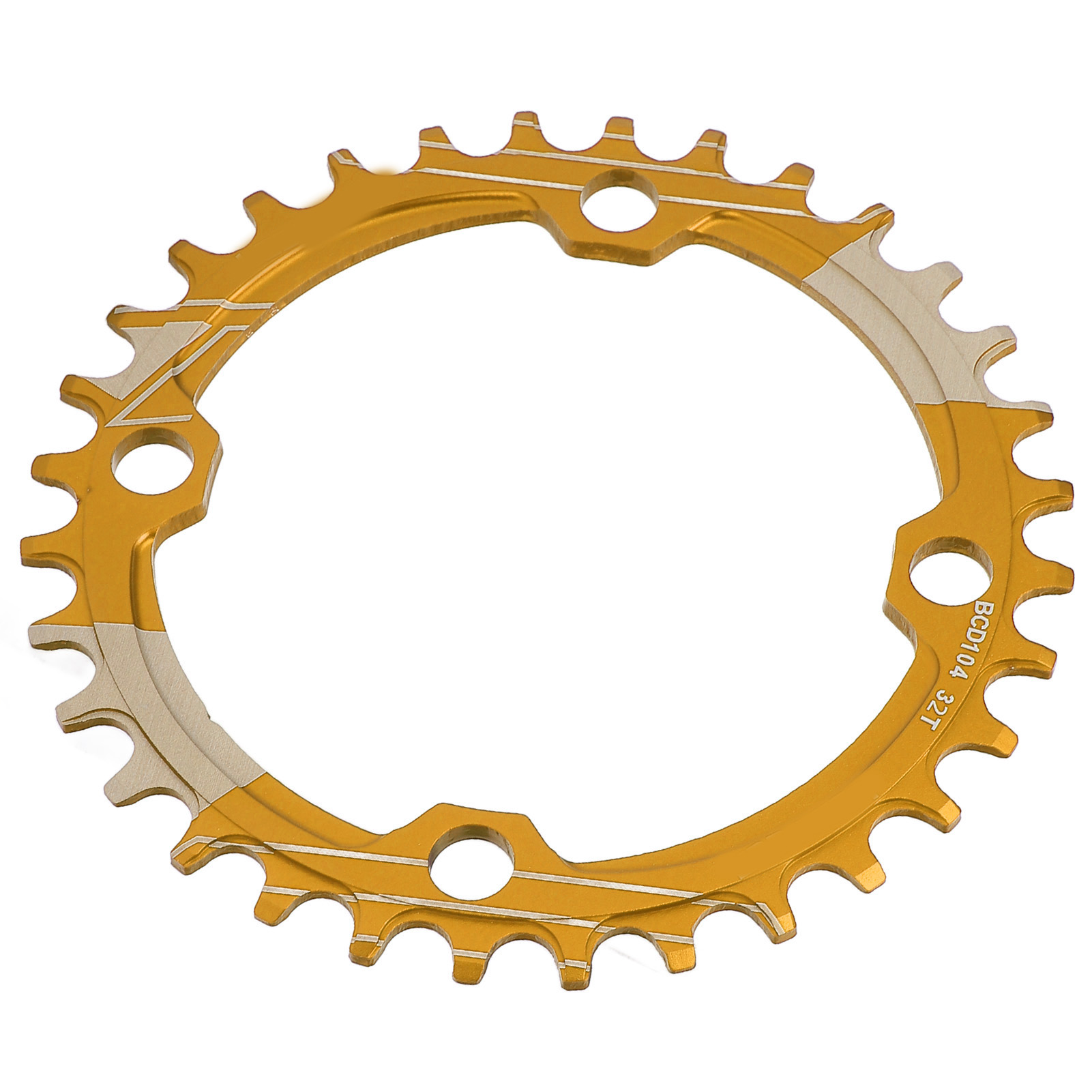 Lebycle 104bcd Narrow-wide Rundkettenblatt Für Mountainbikes, 32 Zähne, Goldfarben