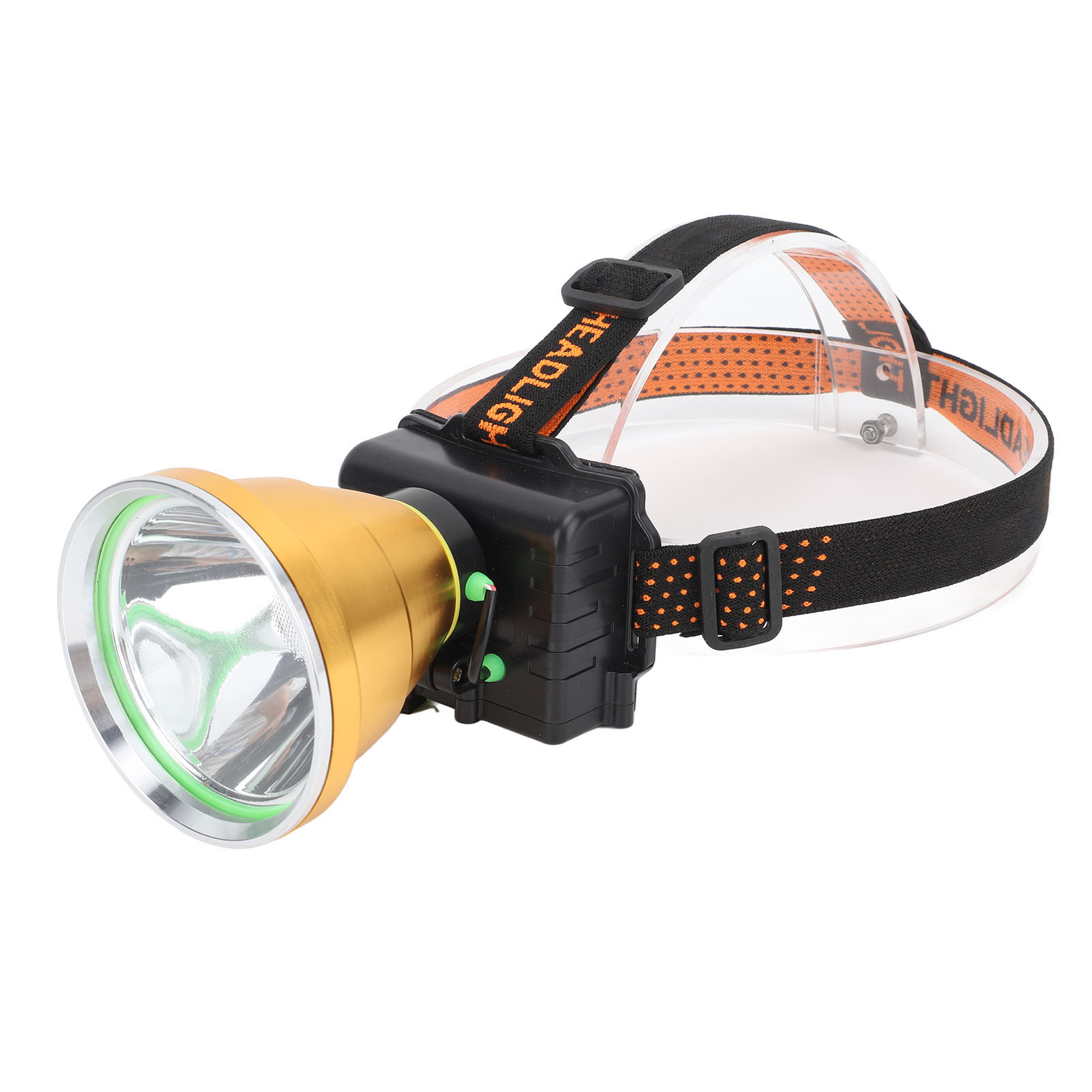 Wiederaufladbare Led-stirnlampe Aus Aluminiumlegierung, Ultrahelles, Weißes Licht, Ideal Zum Wandern, Campen Und Angeln (gold).