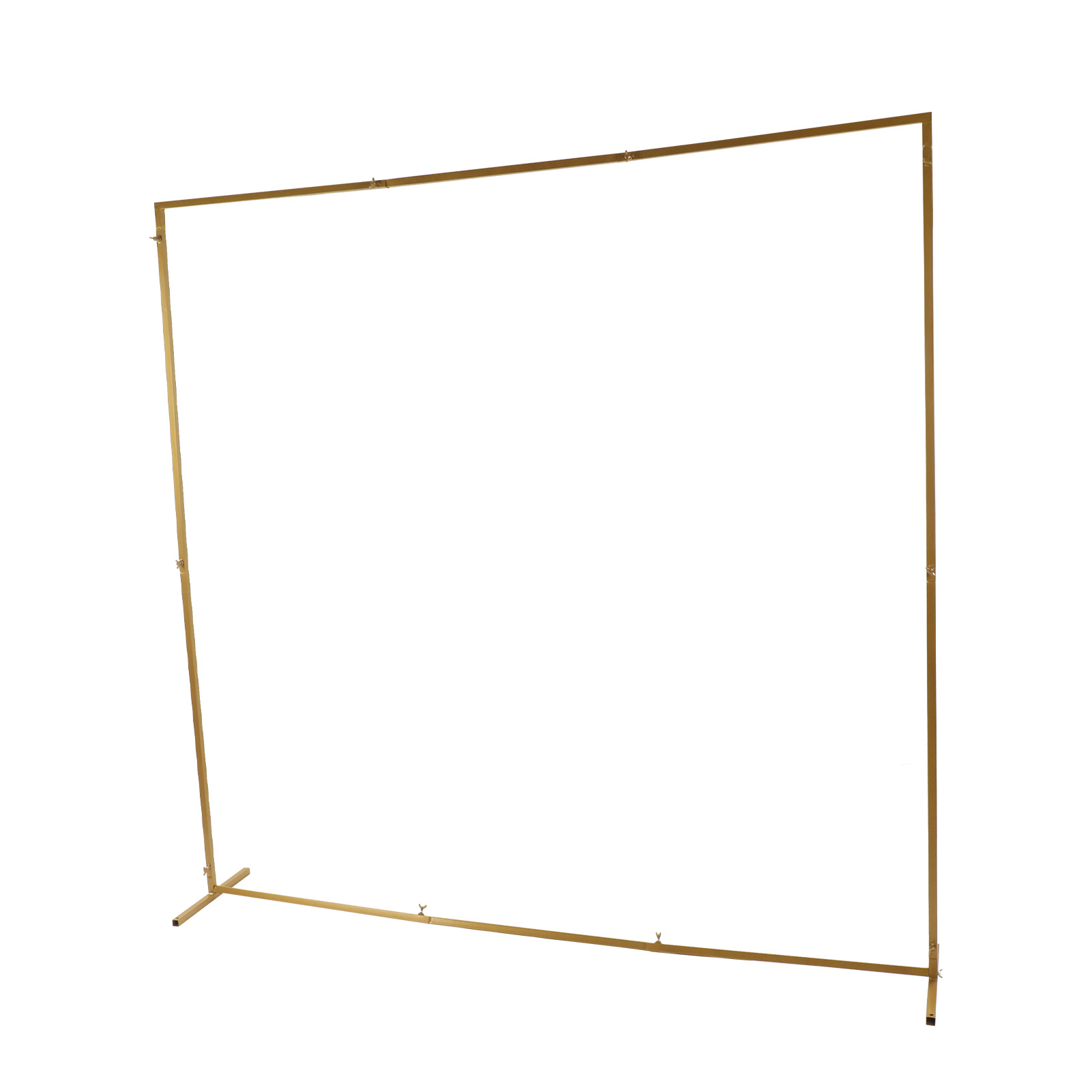 Quadratischer Goldener Metall-hochzeitsbogen Mit Quadratischem Ständer, Quadratischer Bogenrahmen Für Bühnenhintergrund, Geburtstag Oder Party.