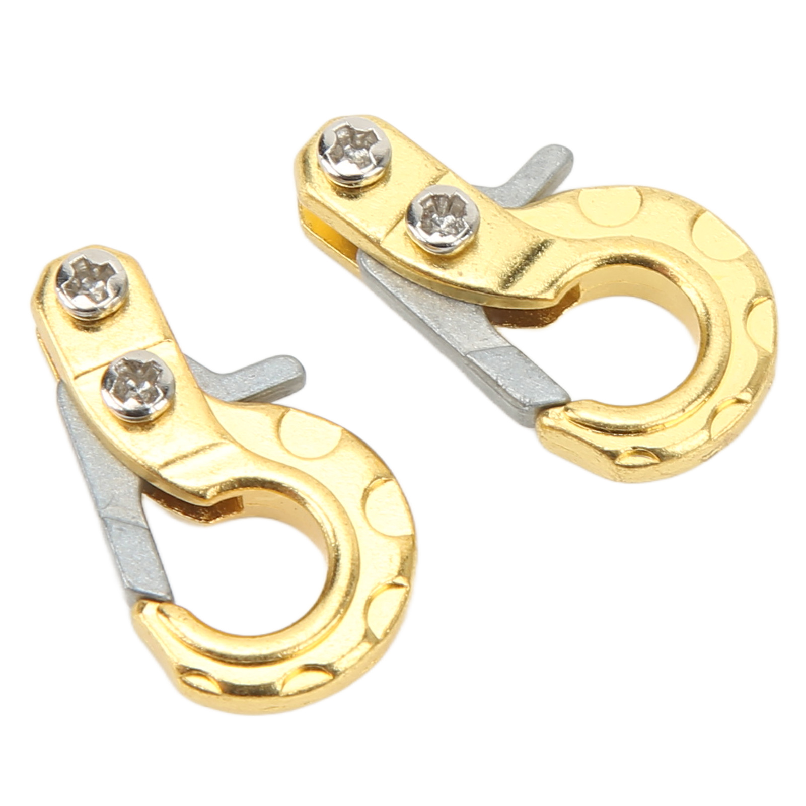Set Aus Zwei Ferngesteuerten Abschlepphaken, Hergestellt Aus Hochfester Und Leichter Aluminiumlegierung, Exquisites Aussehen, Geeignet Für Scx10 D90, Gold.
