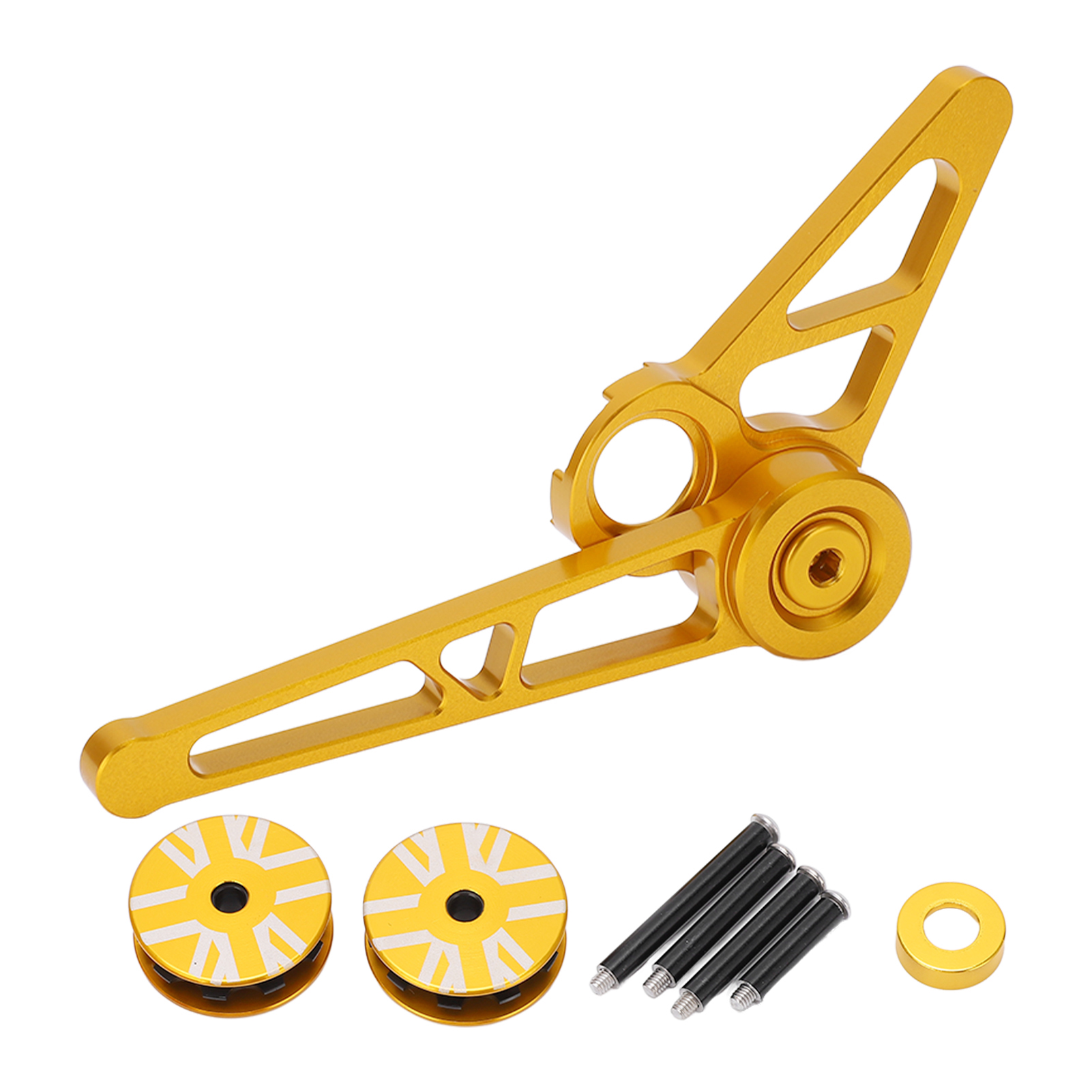 Kettenspanner Für Fahrräder Mit 1 Bis 6 Gängen, Aus Cnc-gefräster Aluminiumlegierung, Goldfarben.
