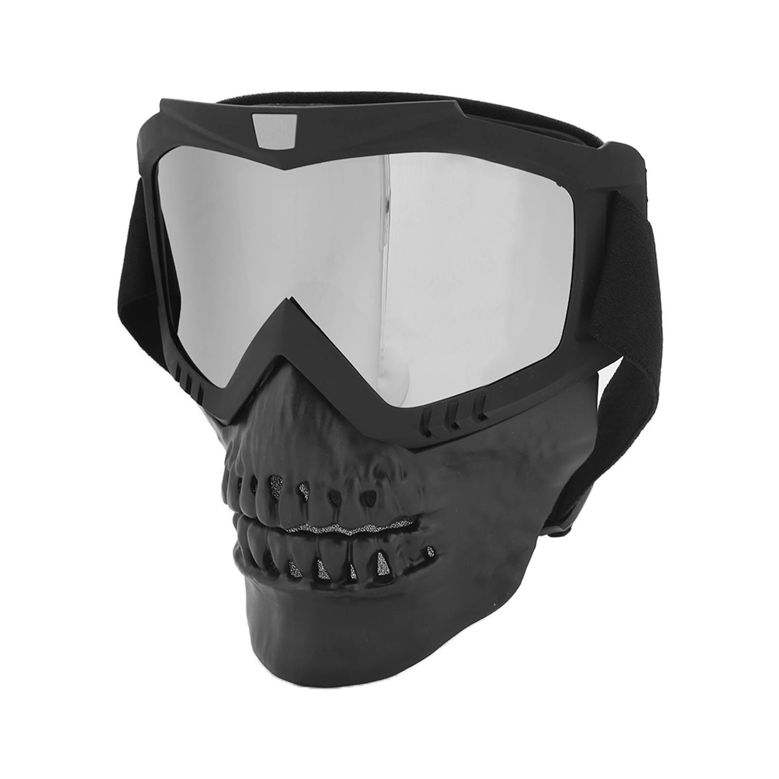 Motorradbrille Mit Totenkopfmotiv Für Helme, Motocross, Quad- Und Offroad-rennen, Herren Und Damen, Silber
