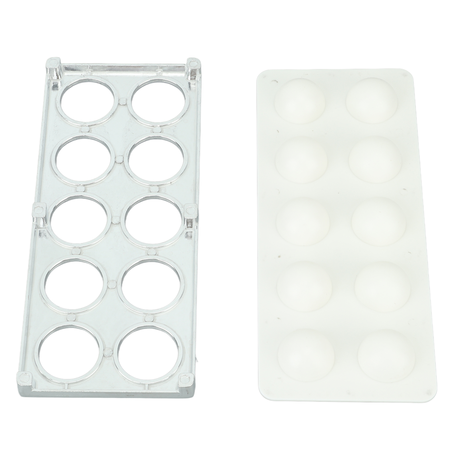 Robuste Raviolipresse Aus Abs-eisen Mit 10 Mulden, Quadratisch, Silberfarben, Ideal Für Die Herstellung Von Hausgemachtem Gebäck.