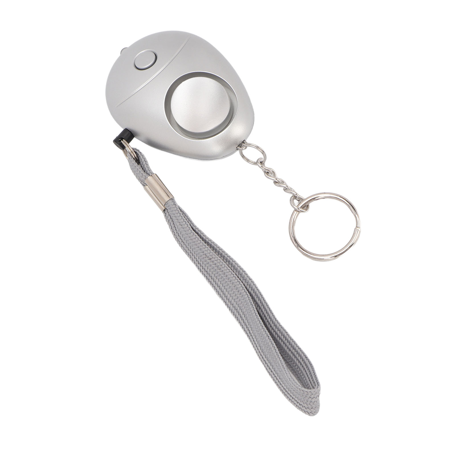 Tragbarer 130-db-notrufalarm Mit Led-leuchte, Geeignet Für Frauen, Männer, Kinder Und Senioren. Farbe: Silber.