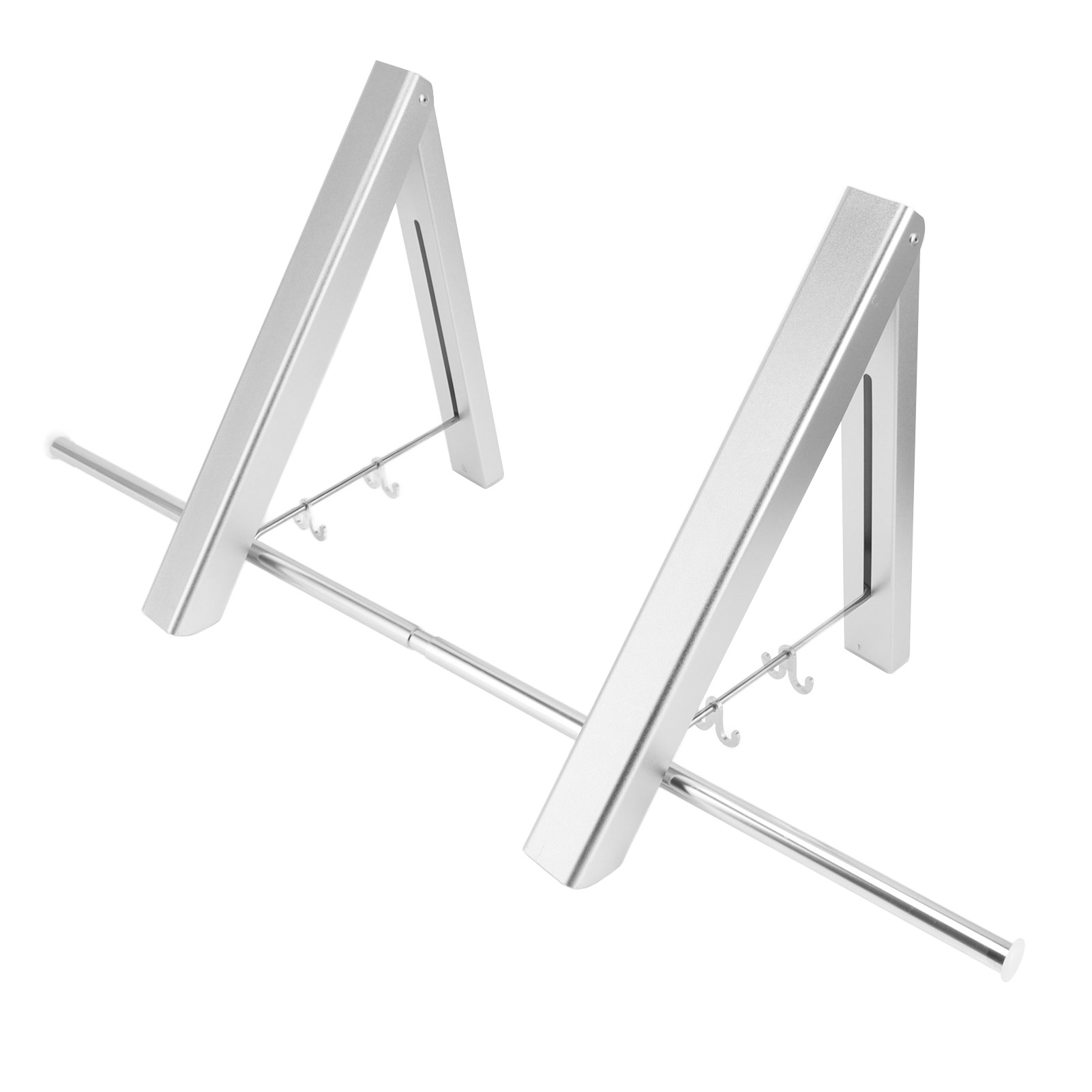 Einziehbare, Unsichtbare Wandwäscheleine Aus Aluminium Für Den Balkon, Silberfarben