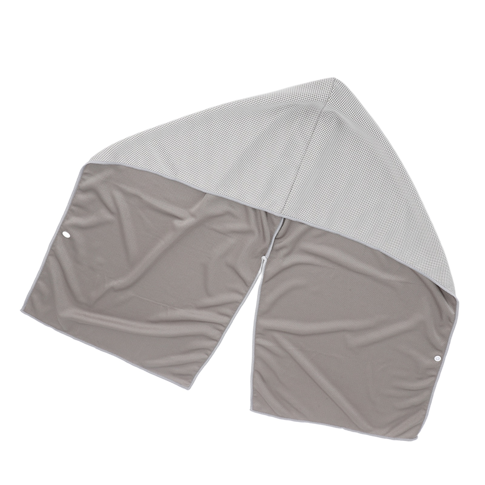 U-förmiges Kühlhandtuch Mit Kapuze, Sonnenschutz, Schnelltrocknend, Ideal Für Sport, Grau