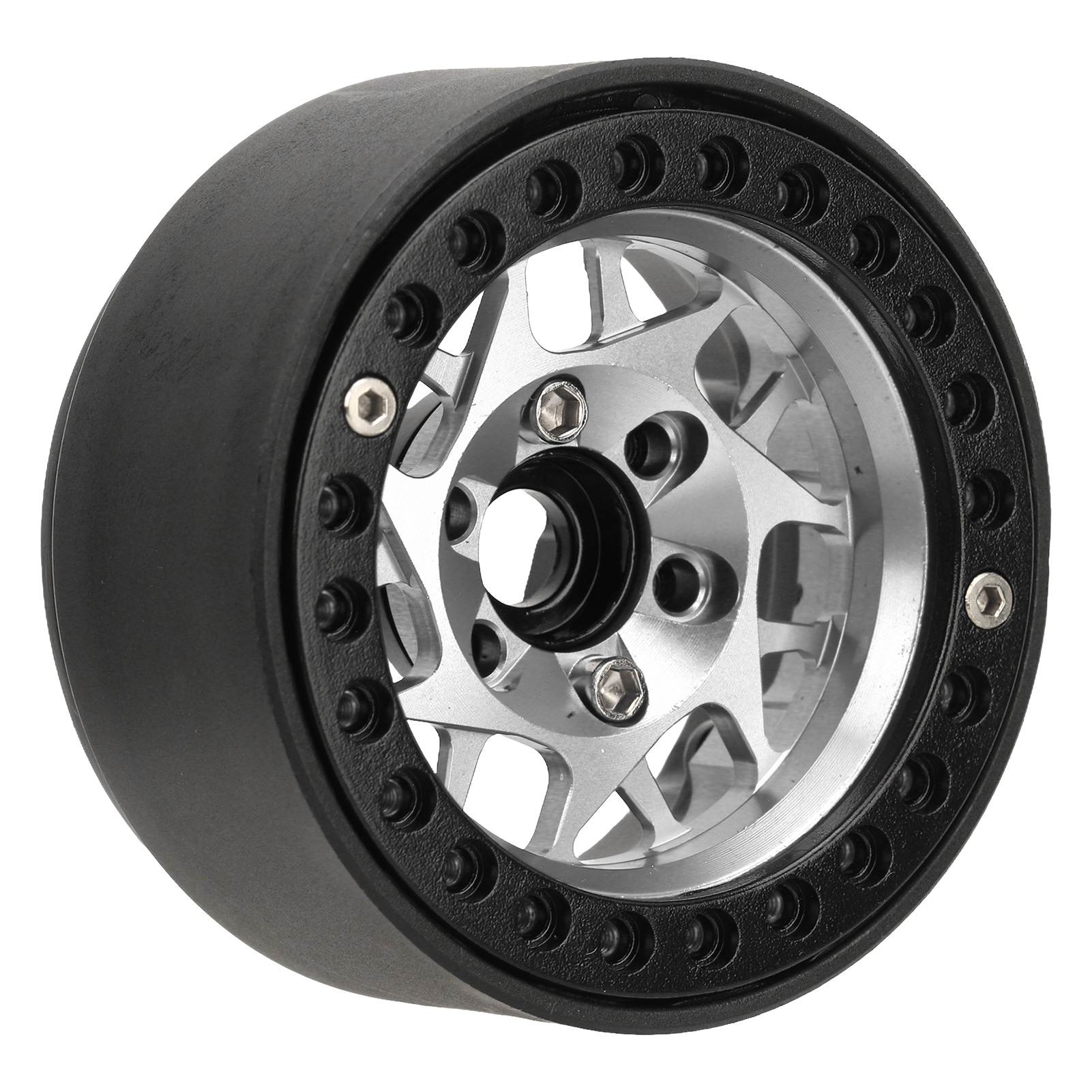 Universelle 1,9-zoll-aluminiumfelgen Für Rc-crawler Scx10 Und Scx10 Ii (silber)