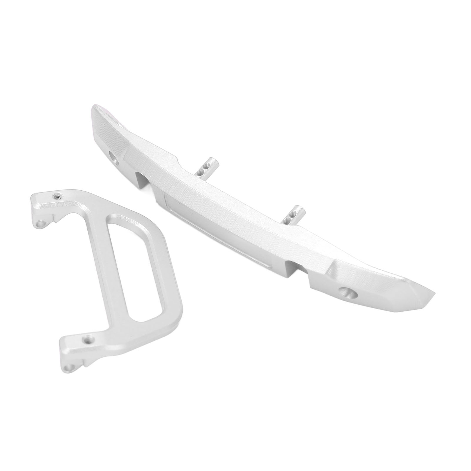 Frontstoßstange Aus Aluminiumlegierung Mit U-förmigem Haken Für Axial 1/24 Scx24 Rc-car, Silbernes Ersatzteil