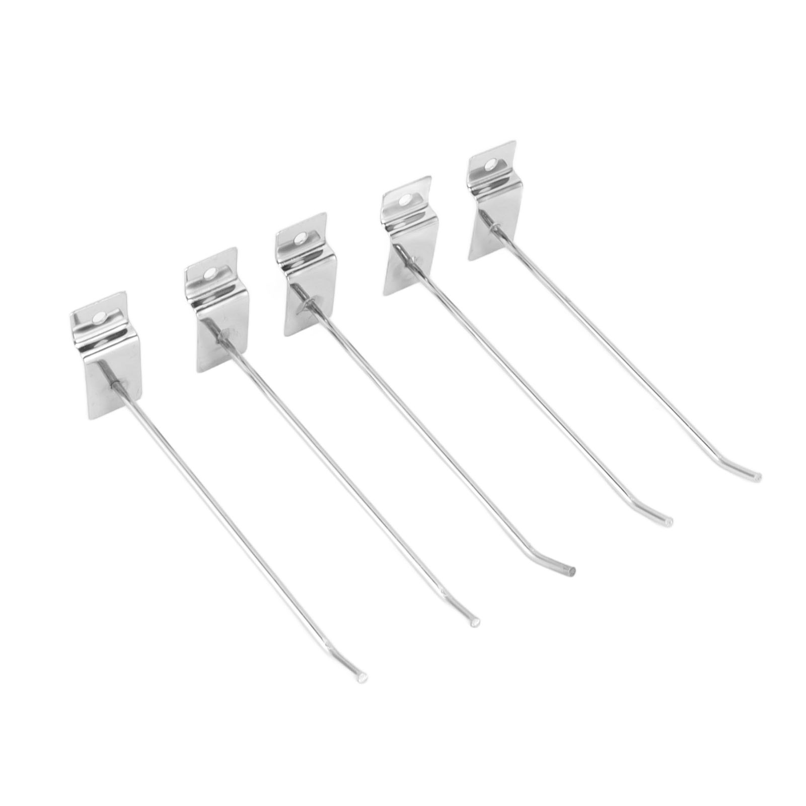50 Haken Für Schlitzplatten, Schlitzbleche, Haken, Schlitzbleche, Einzeldrahthaken Für Ladendisplays, 15 Cm, Durchmesser 3,3 Mm, Silber