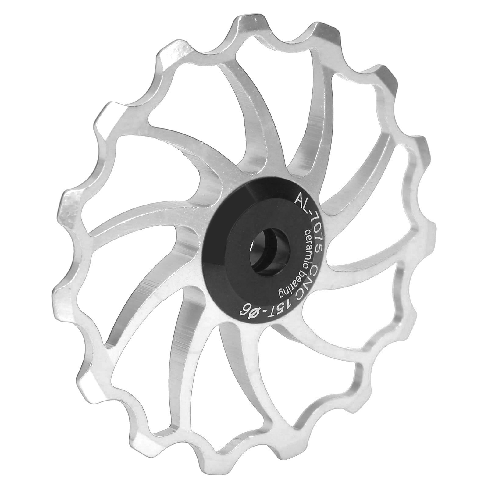 Meijun Schaltwerksführungsrolle 15t Mit Keramiklager Für Falt-mountainbikes, Silber