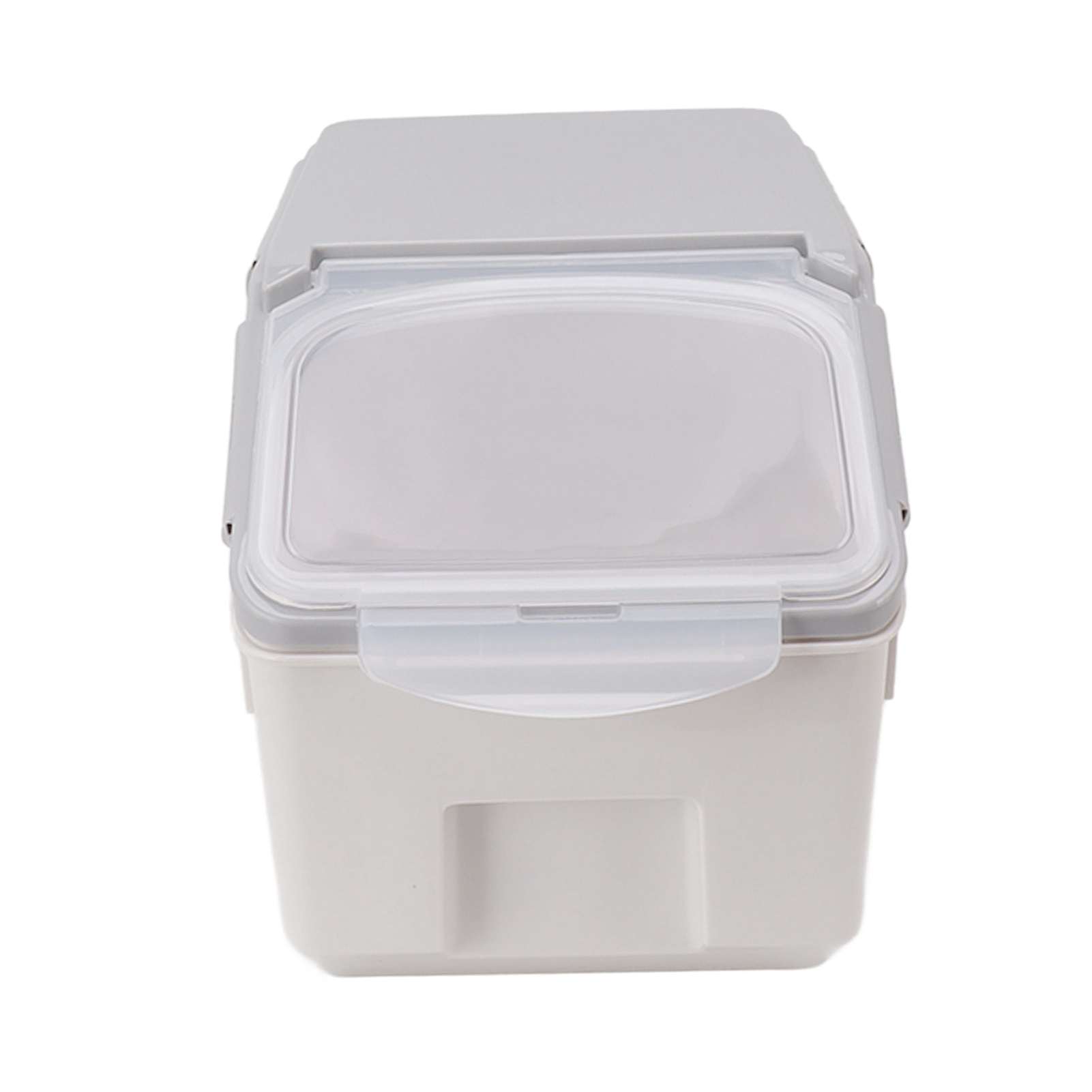 Reisaufbewahrungsbox Mit Becher, Luftdicht, Für Müsli, Kunststoff, Grau, 10 Kg. Küchenzubehör.