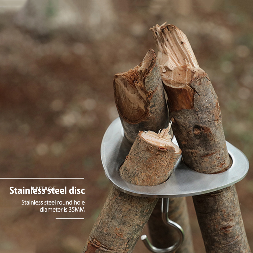 Outdoor-koch-dreibein-aufhänger-set, Faltbarer Grillring, Camping-ringhaken, Astaufhänger, Topfring