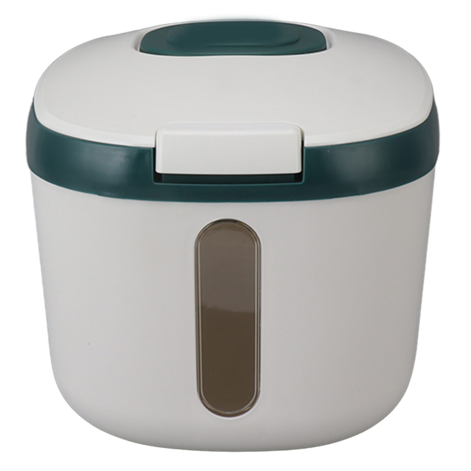 Luftdichte, Insektensichere Und Geruchslose Reisaufbewahrungsbox Mit Transparentem Sichtfenster Für Getreide, Zucker Und Mehl, Grüne Farbe, Größe M (10 Kg/22 Lb)