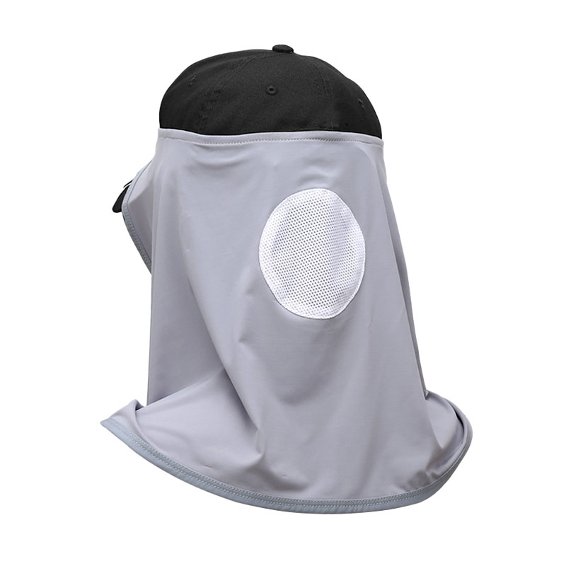 Kühlende Kopfbedeckung Aus Atmungsaktivem Polyester, Uv-sonnenschutz, Für Outdoor-sportarten, Hellgrau