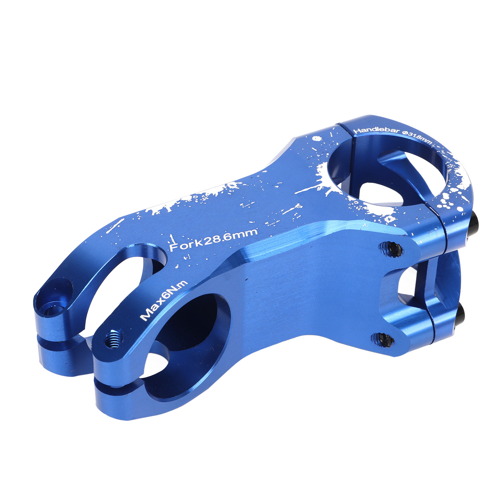 Langer, Verstellbarer Fahrradvorbau, Cnc-gefräst Für Geringes Gewicht, 31,8 Mm Hohldurchmesser. Geeignet Für Mountainbikes Und Rennräder. Blau.