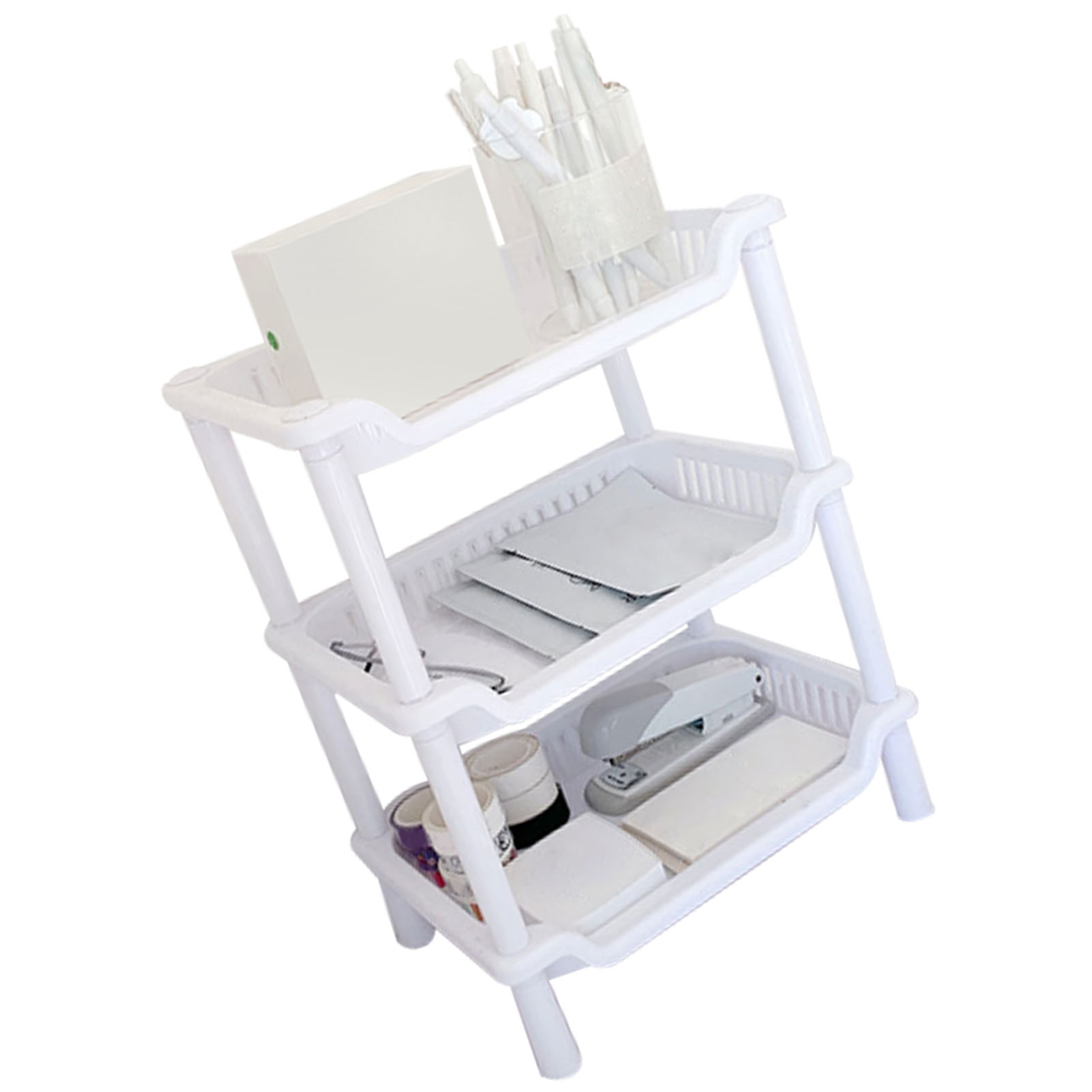 Abnehmbares, Dreistufiges Multifunktionsregal Für Badezimmer, Küche Und Schlafzimmer.