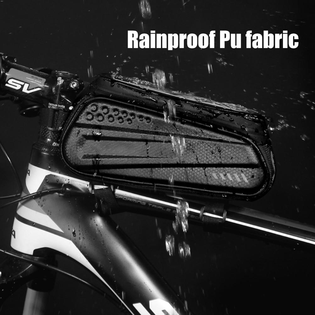 Fahrradtasche Mit Wasserdichter Handyhalterung Für Den Rahmen, Hartschalenkoffer Für Mountainbikes Mit Touchscreen
