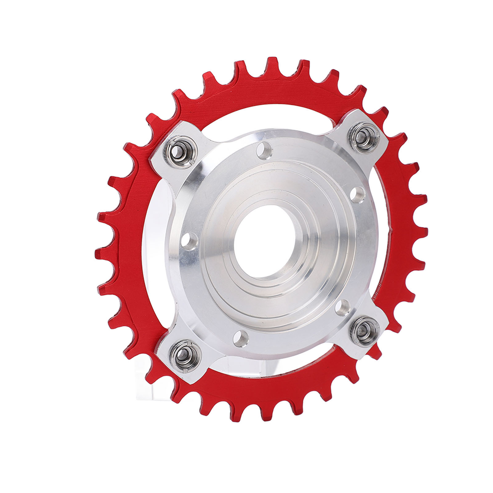 32-zahn-kettenblatt Mit 104 Mm Lochkreis, 104 Mm Lochkreis-ritzeladapter, 32-zahn-kettenblatt-umrüstsatz (positiv/negativ) Für Tongsheng-mittelmotor (rot)