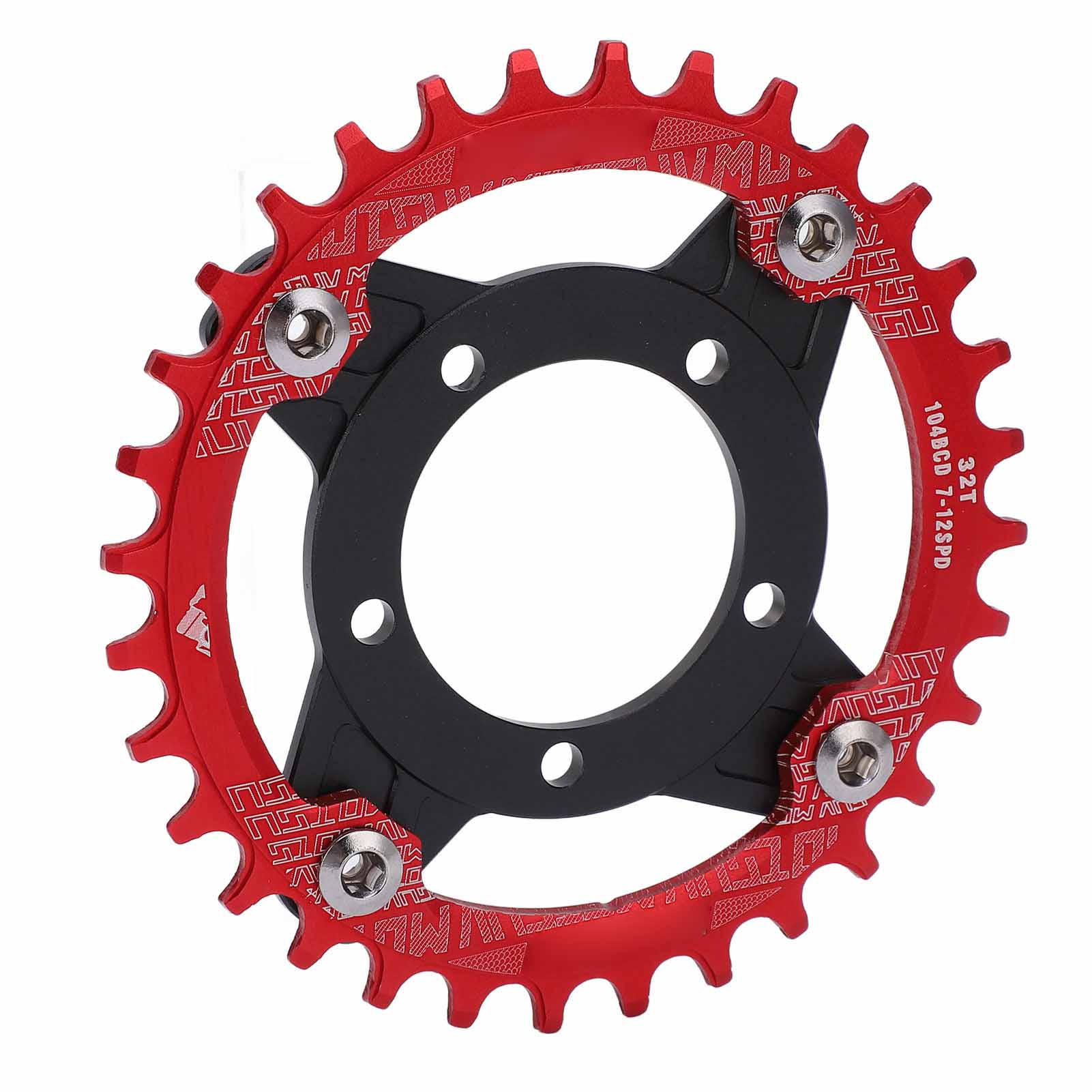 32-zahn-kettenblatt-umrüstsatz Mit 104 Mm Lochkreis Für Bafang-mittelmotoren: 104 Mm Lochkreis-ritzeladapter, 32-zahn-kettenblatt (positiv/negativ).