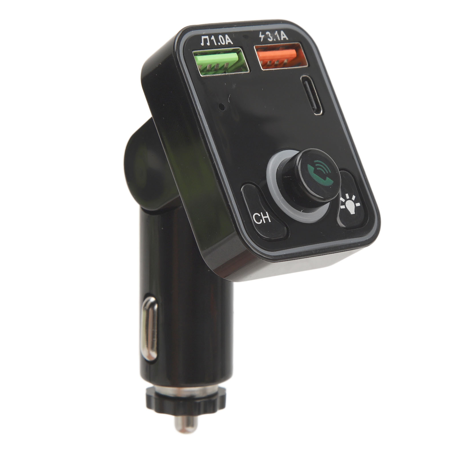 Fm-autosender Mit Beleuchtung, One-touch-anrufannahme-/auflegefunktion, Drahtlosem Radioadapter, Mp3-player Für Mobiltelefone, Tablets, Kopfhörer Und Gps-geräte.