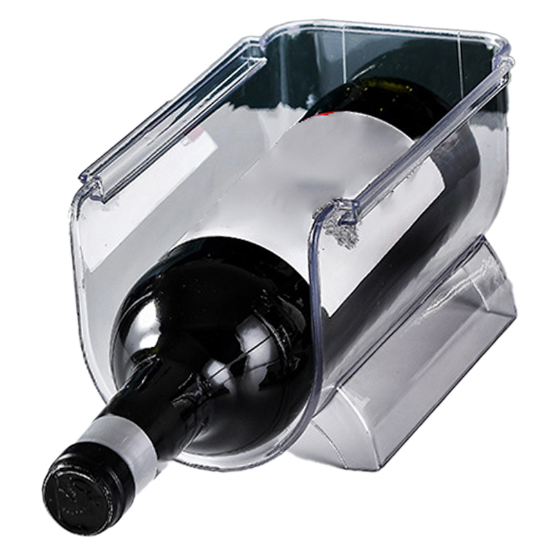 Stapelbares, Durchsichtiges Kunststoff-weinregal Für Wasserflaschen, Ideal Für Zuhause (1 Flasche).