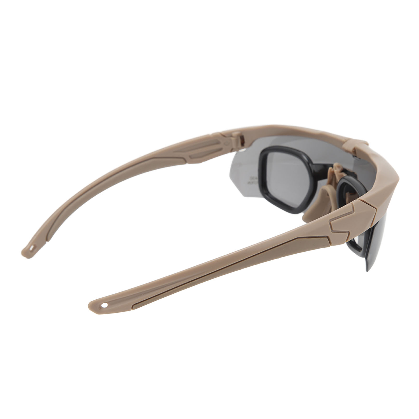 Schießbrille, Uv-schutz, Militärstil, Wind- Und Staubdicht, Halbrahmen, Für Damen Und Herren, Khakifarben.