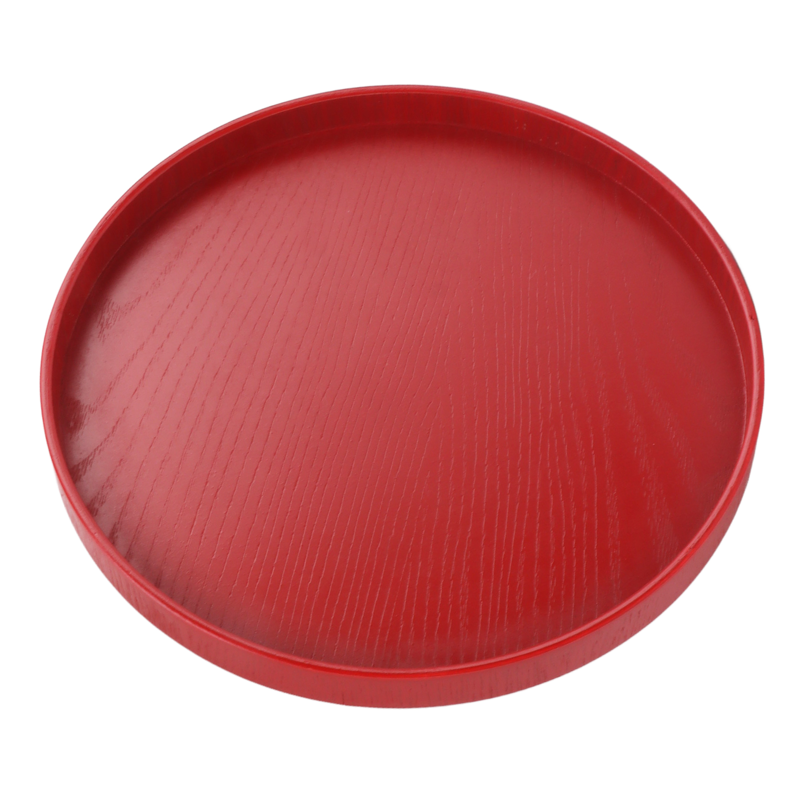 Runde, Bordeauxrote Holzuntertasse Für Grünen Tee, 27 Cm / 10,63 Zoll
