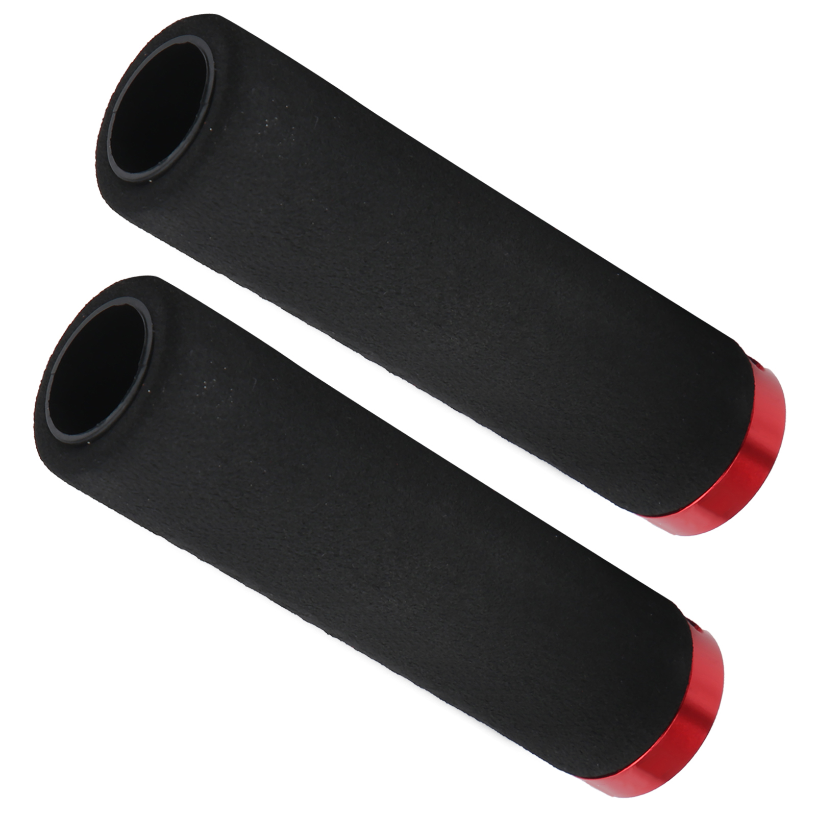 Komfortable Schaumstoff-fahrradgriffe, Feststellbare Lenkergriffe, Fahrradzubehör, Schwarzer Griff, Roter Ring