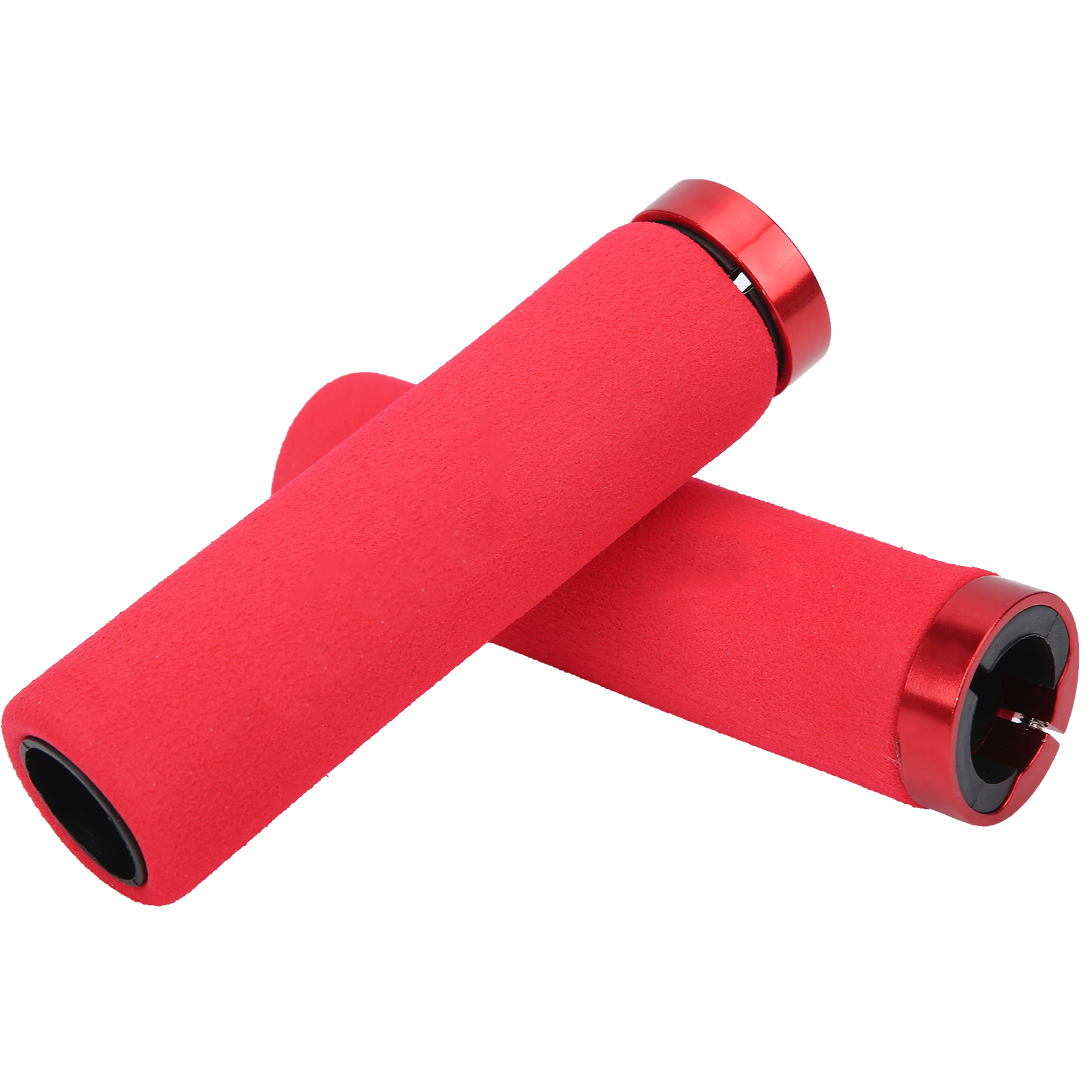 Bequeme Schaumstoff-fahrradgriffe, Feststellbare Lenkergriffe, Fahrradzubehör, Roter Griff, Roter Ring