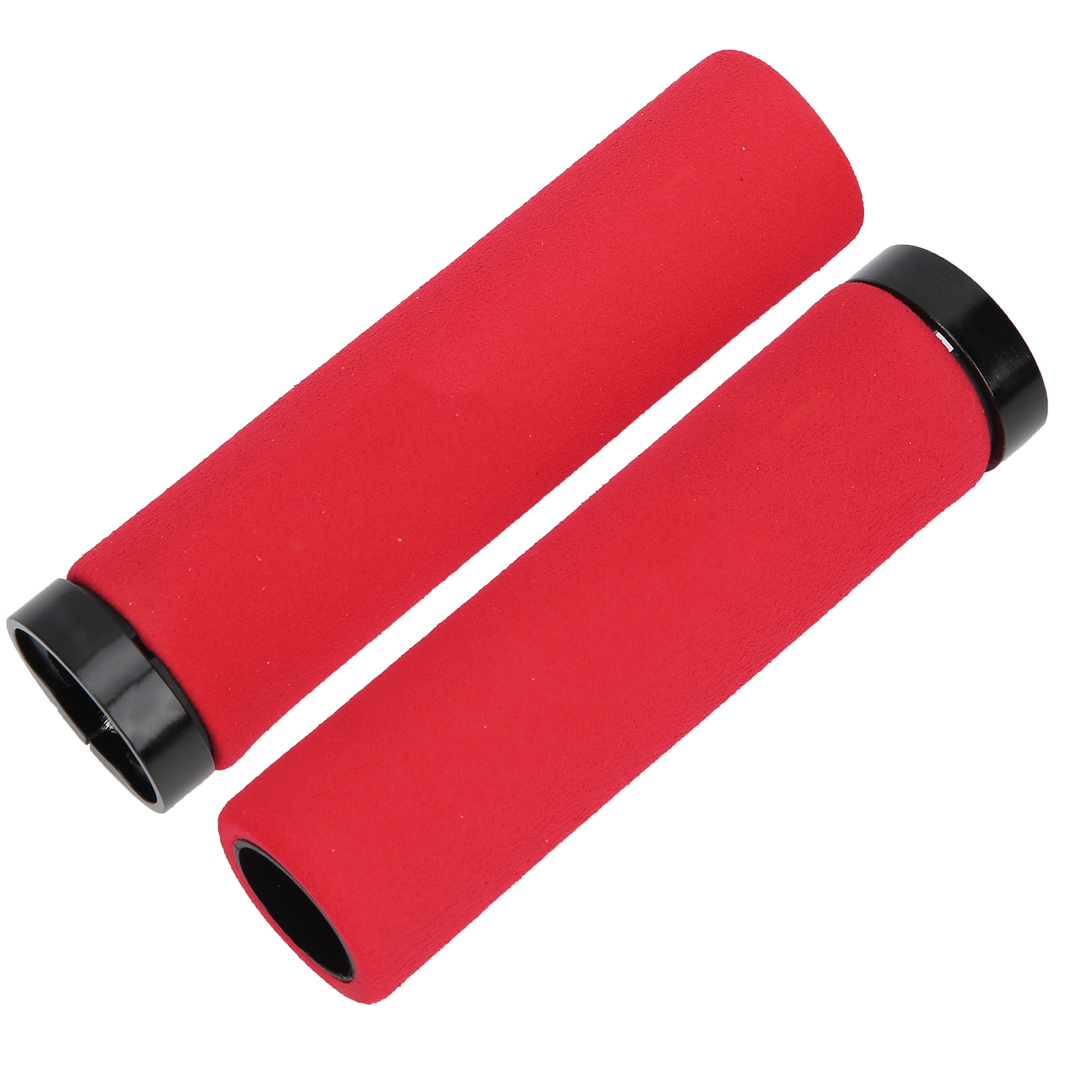Komfortable Schaumstoff-fahrradgriffe, Feststellbare Lenkergriffe, Fahrradzubehör, Roter Griff, Schwarzer Ring