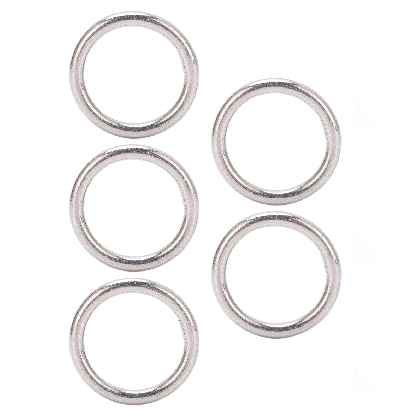 Packung Mit 5 Runden O-ringen Aus Edelstahl 304, Nahtlos, Vielseitig Einsetzbar, Für Schiffsausrüstung Und Yogaringe, 4 X 25 Mm.