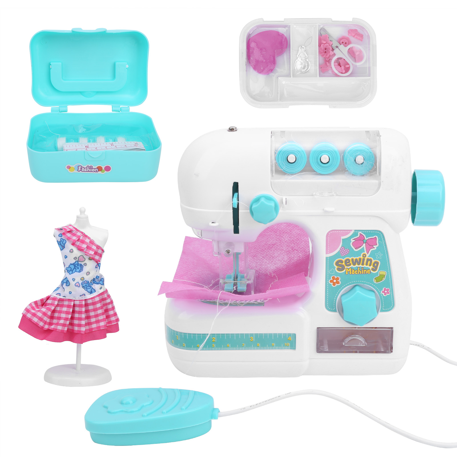 Elektrisches Nähmaschinen-set Für Zuhause, Mini-spielzeugnähmaschine Für Kinderkleidung