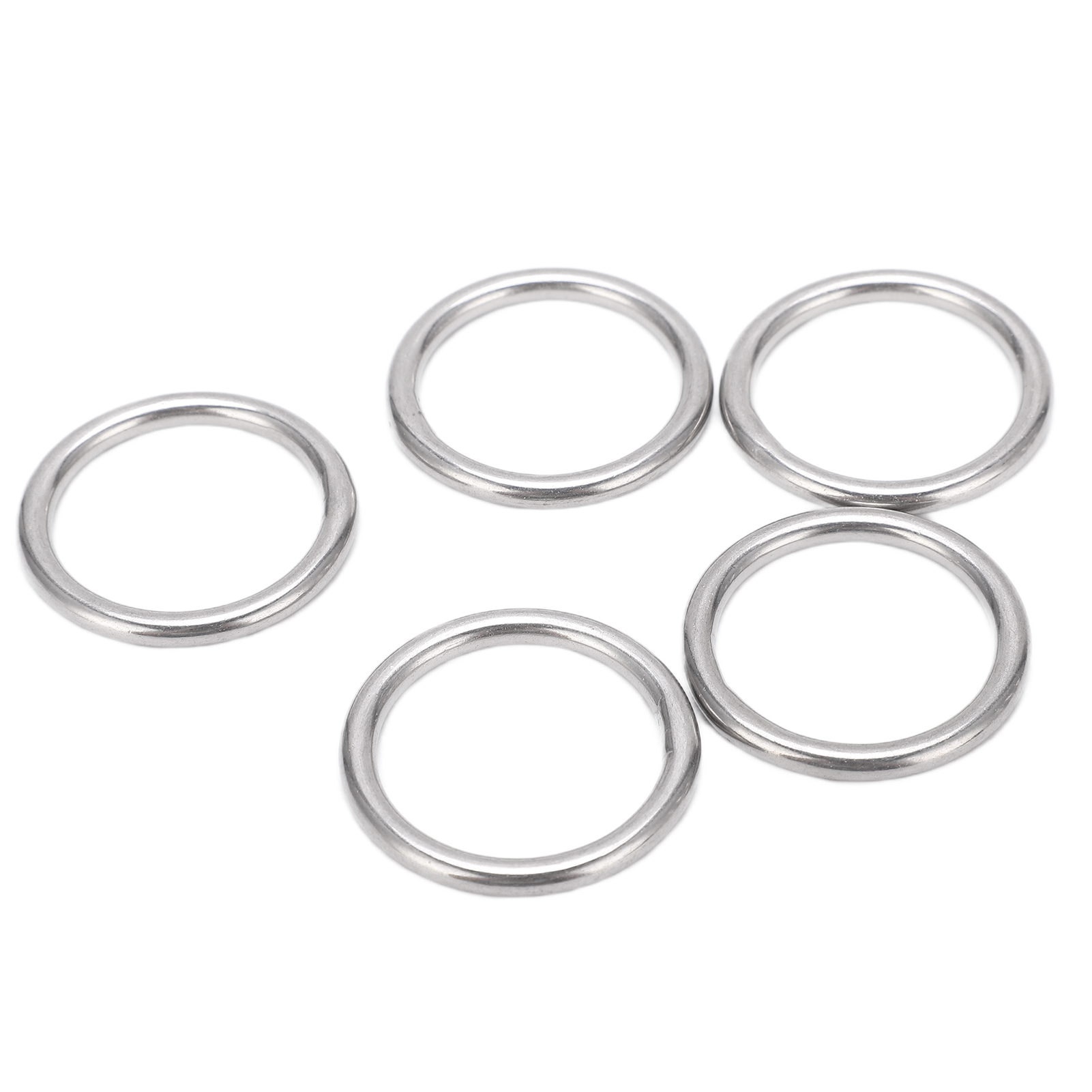 Packung Mit 5 Geschweißten Runden O-ringen Aus Seewasserbeständigem Edelstahl Für Navigation, Tauchen Und Gepäck (4 X 30 Mm).