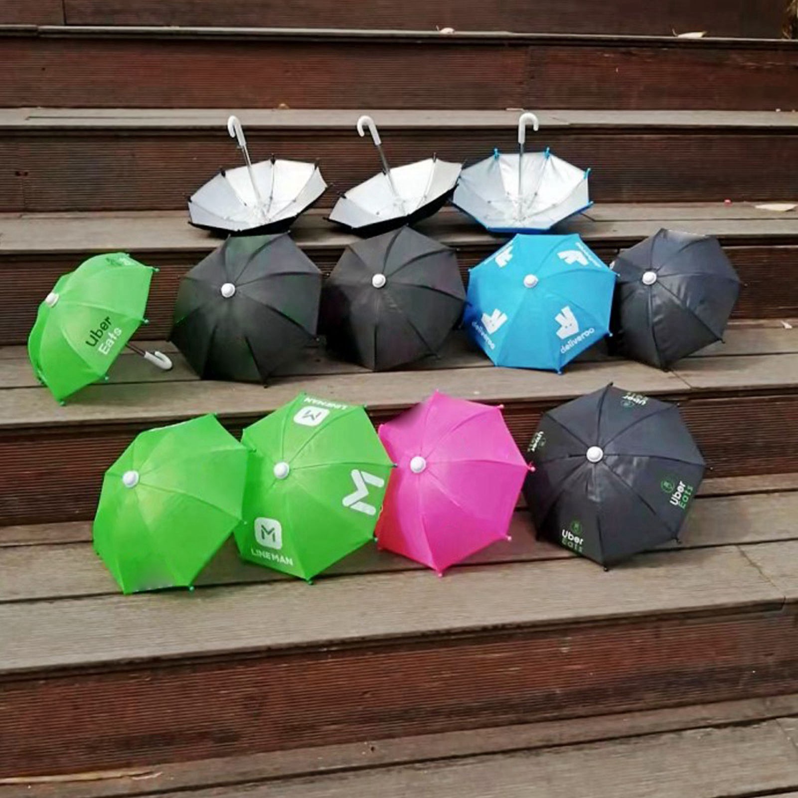 Bedruckter Regenschirm Für Motorradfahrer, Kleine Lieferanten, Mini-sonnenschutz Für Mobiltelefone