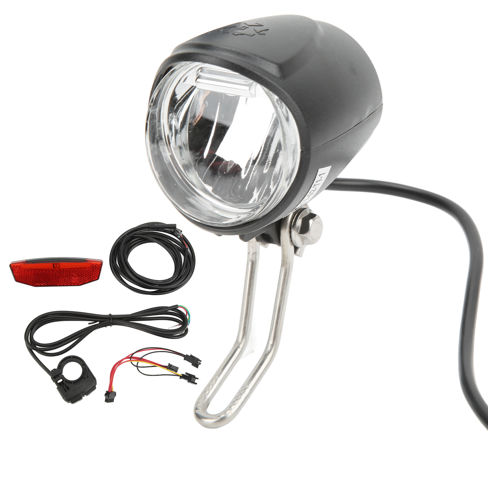 Vorder- Und Rücklichtset Für Elektrofahrräder Mit Doppelschalter, Abs Und 4 Leds, 3 In 1, Für Den Außeneinsatz.