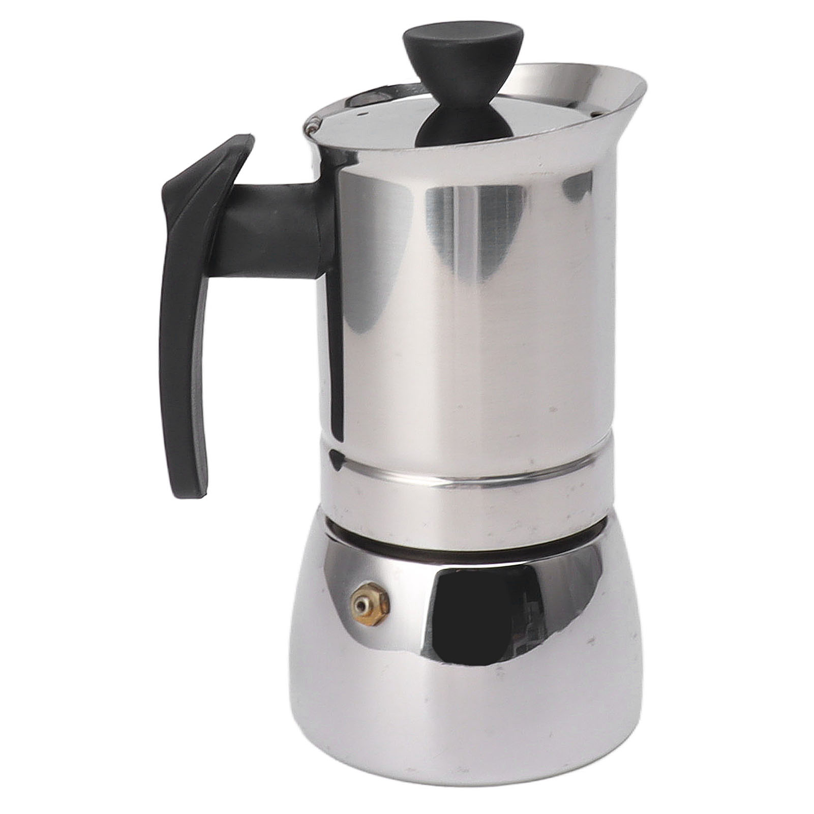 Tragbare Italienische Kaffeemaschine Mit Isoliertem Griff, Aus Edelstahl 304, Ideal Für Zuhause Und Unterwegs, 4 Tassen (200 Ml).