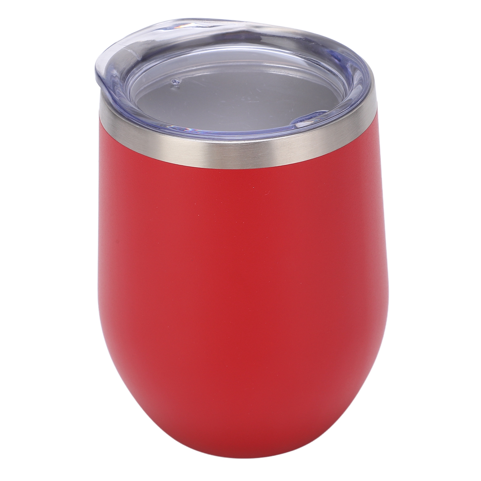 Stielloses 340-ml-weinglas Aus Edelstahl, Doppelwandig Vakuumisoliert Mit Deckel, Ideal Für Kaffee, Cocktails, Eiscreme Und Burgunder.