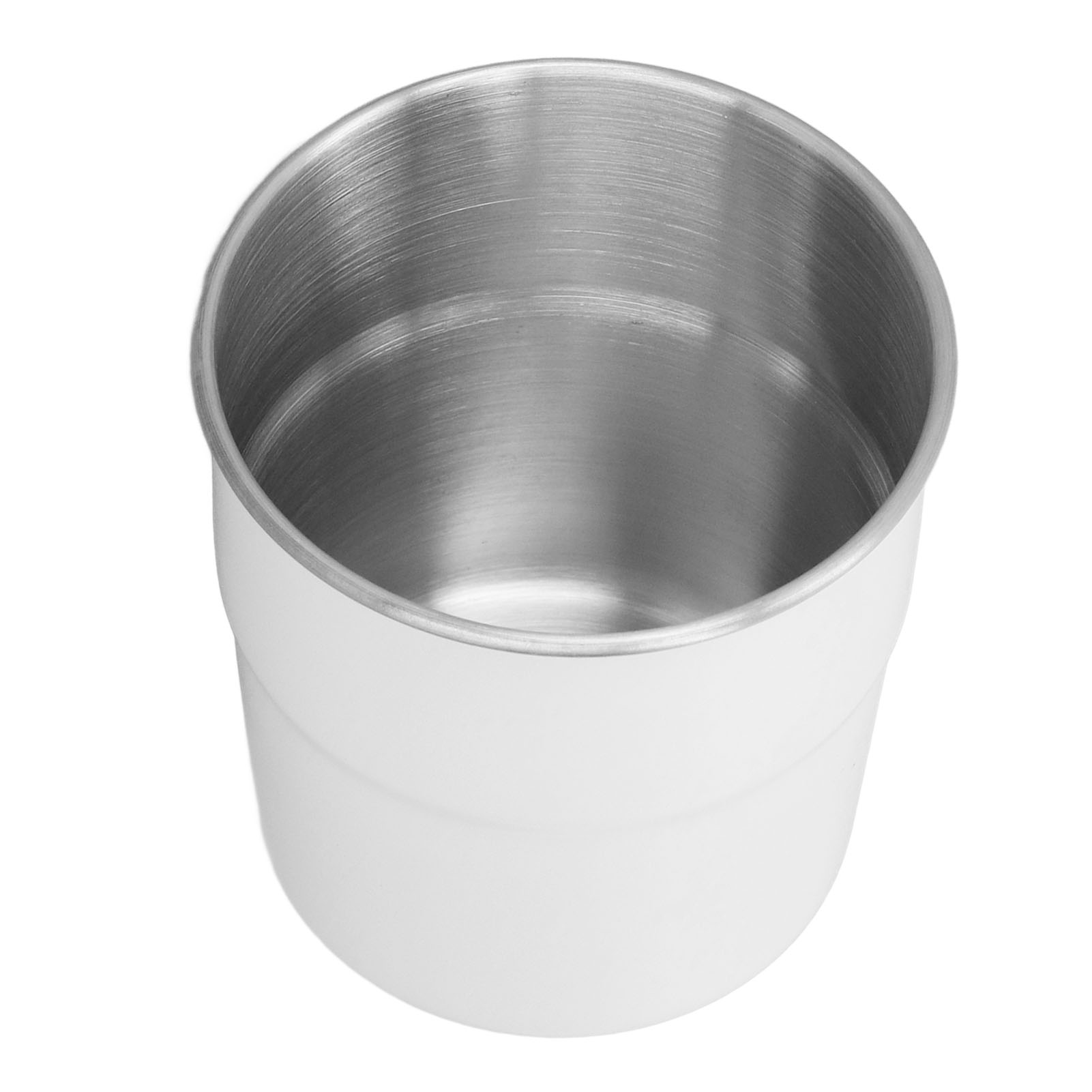 320 Ml Doppelwandiger, Isolierter Edelstahlbecher, Kleiner Weißer Metall-kaffeebecher, Ideal Für Zuhause Und Camping.