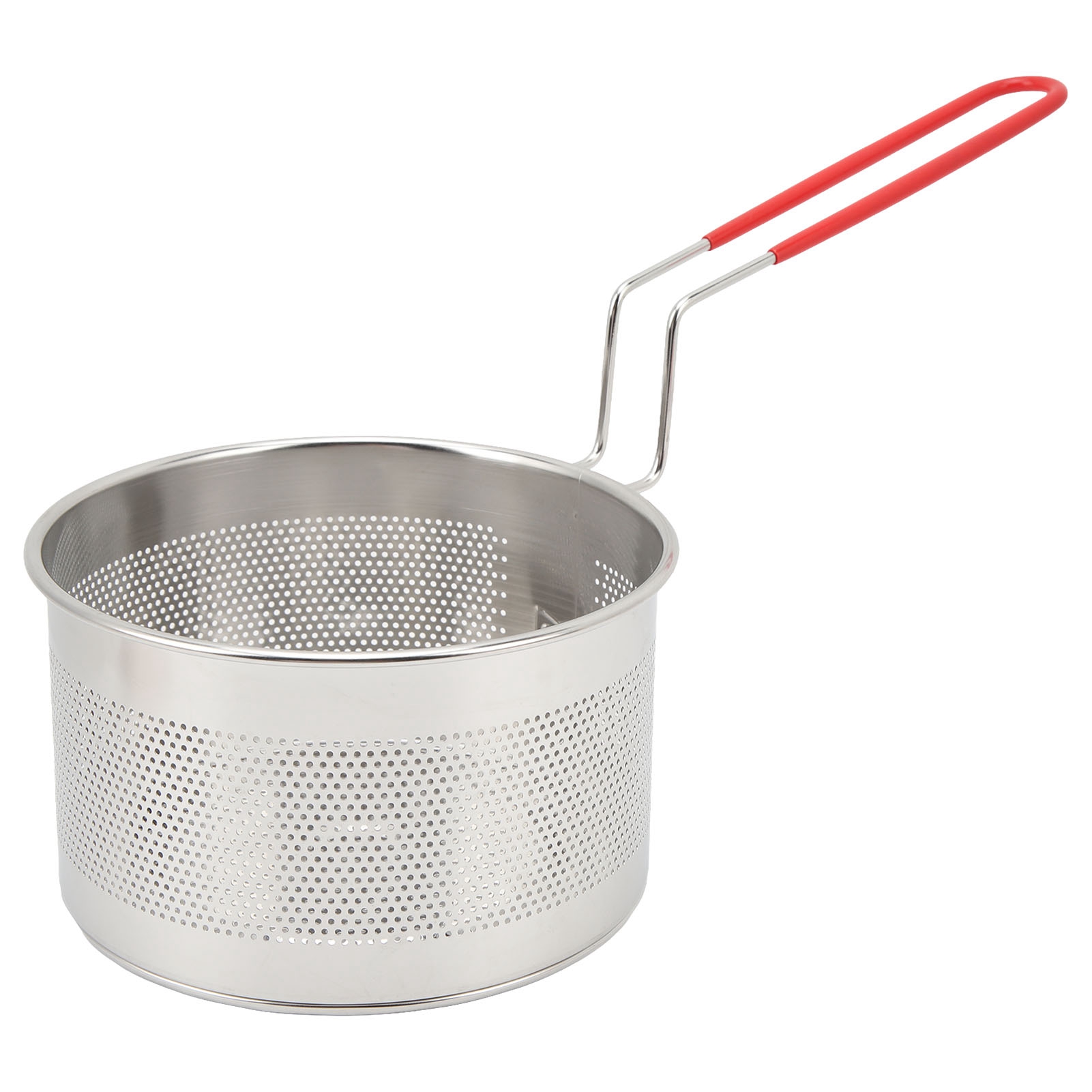 Runder Frittierkorb Aus Edelstahl 304 Mit Griff, Ideal Für Pommes Frites, Zwiebelringe, Hähnchen, Pasta, Kleines Modell Mit 16 Cm Durchmesser.