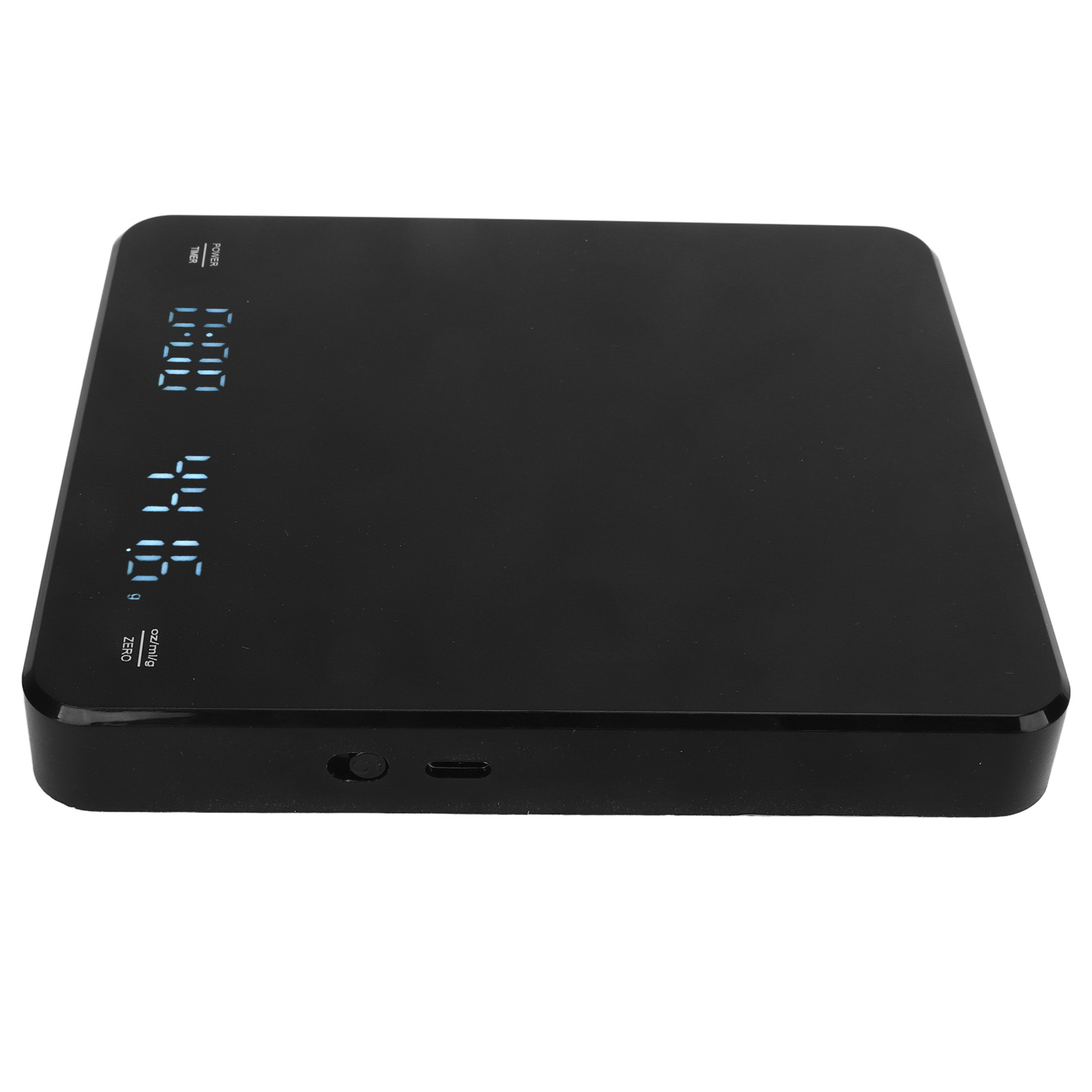 Digitale Kaffeewaage 3 Kg/0,1 G Mit Timer, Unsichtbarem Led-display, Usb-ladeanschluss, Mattschwarz