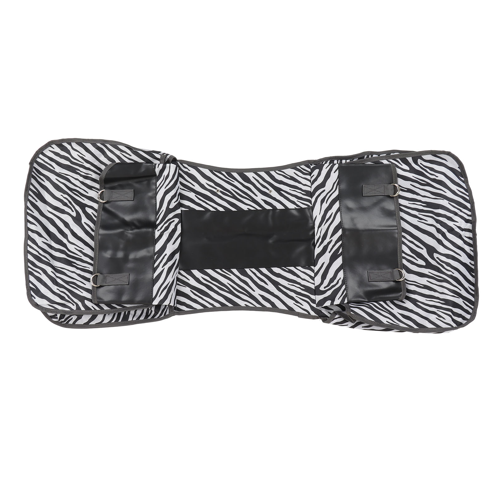 Fahrradsatteltasche Aus Canvas, Mit Doppeltasche Und Doppelfach, Ideal Für Outdoor-reisen Und Picknicks, Mit Zebramuster.