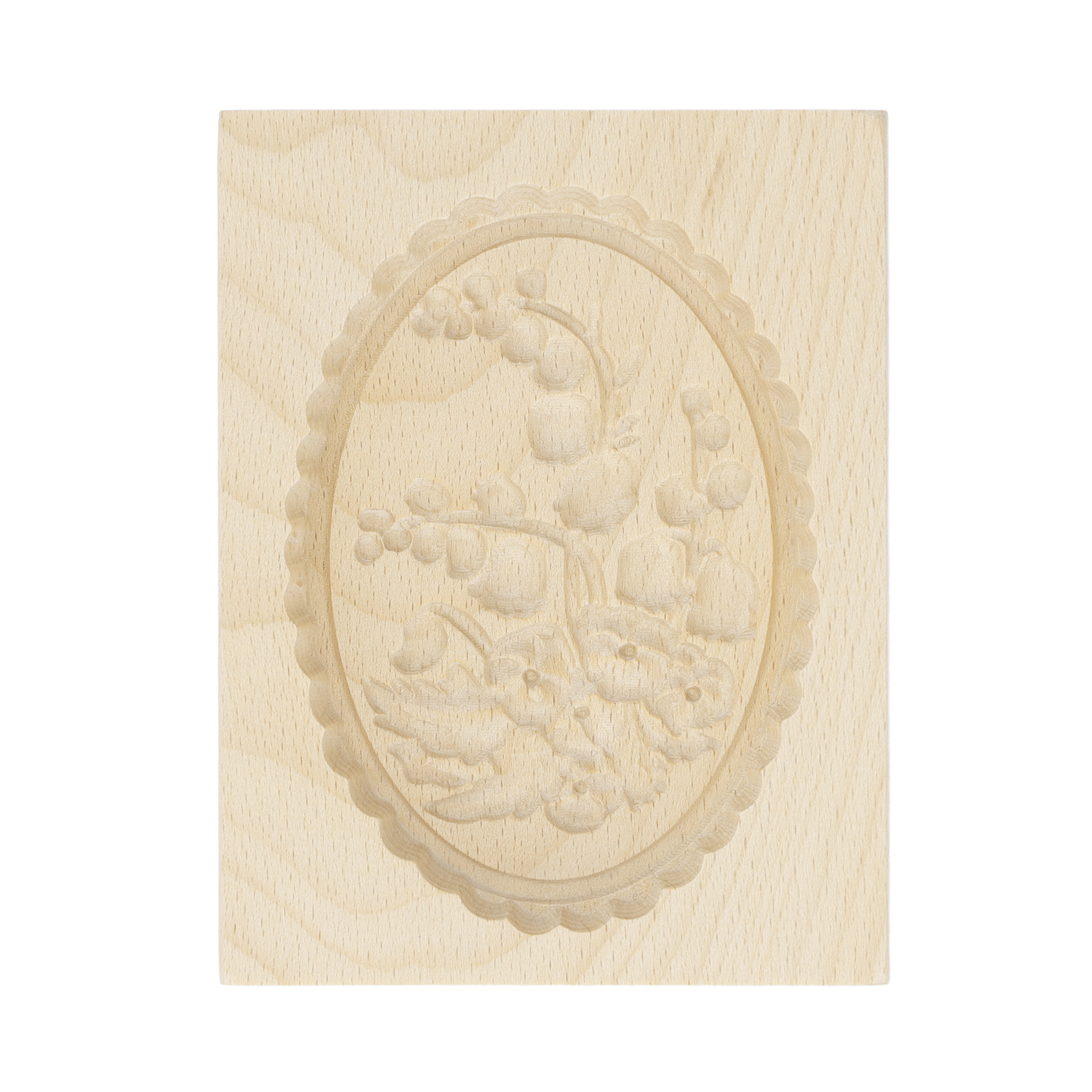 Leicht Zu Lösende, Wiederverwendbare Und Abwaschbare Holz-keksform Mit Eingraviertem Stempel, Ideal Zum Backen Und Kochen Von Selbstgemachten Keksen. Motiv: Obstbaum.