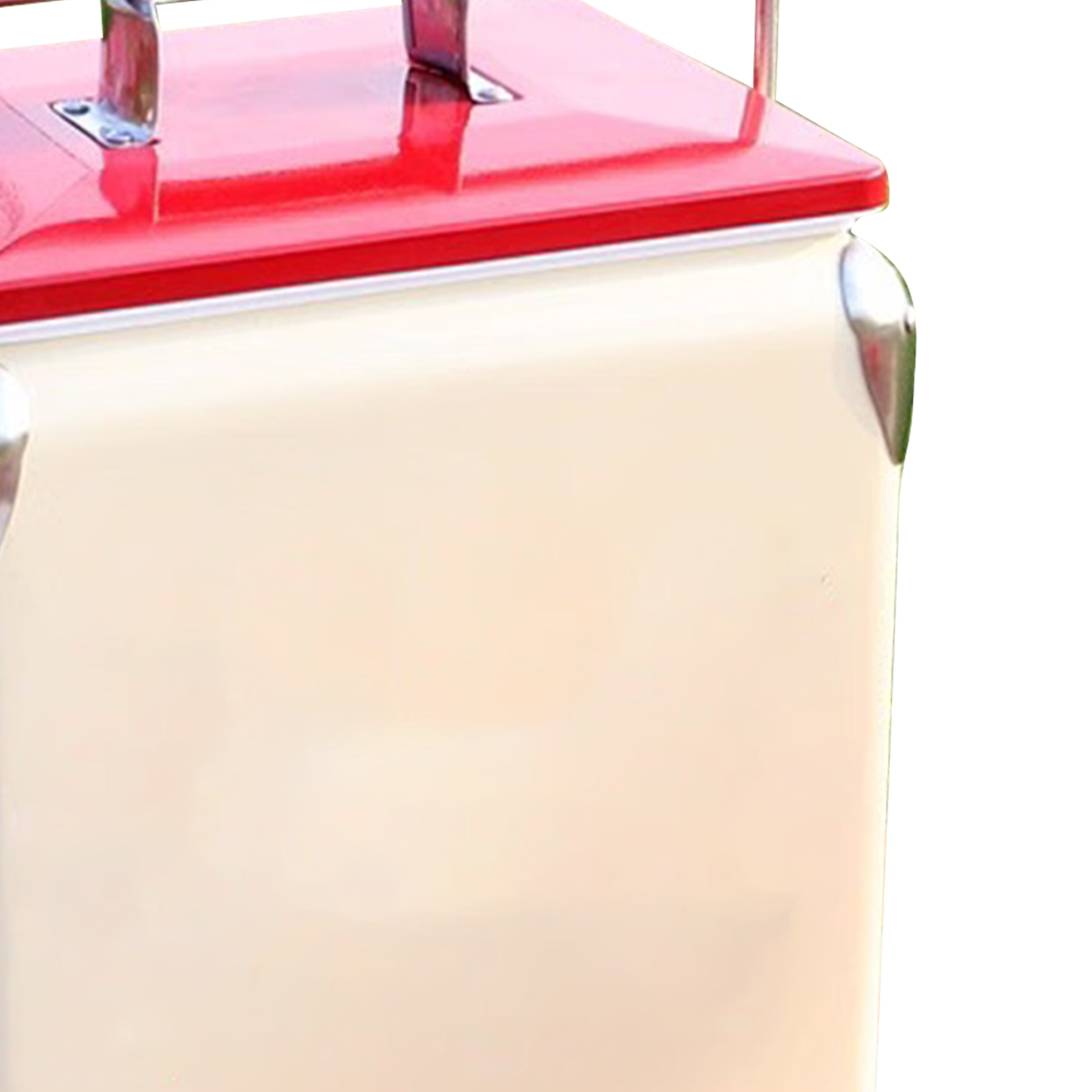 Mini-kühlschrank Im Retro-cola-design, 13 Liter, Tragbarer Reisekühlschrank Für Camping Und Picknicks, 38 X 32 X 24 Cm, Farbe: Milchtee