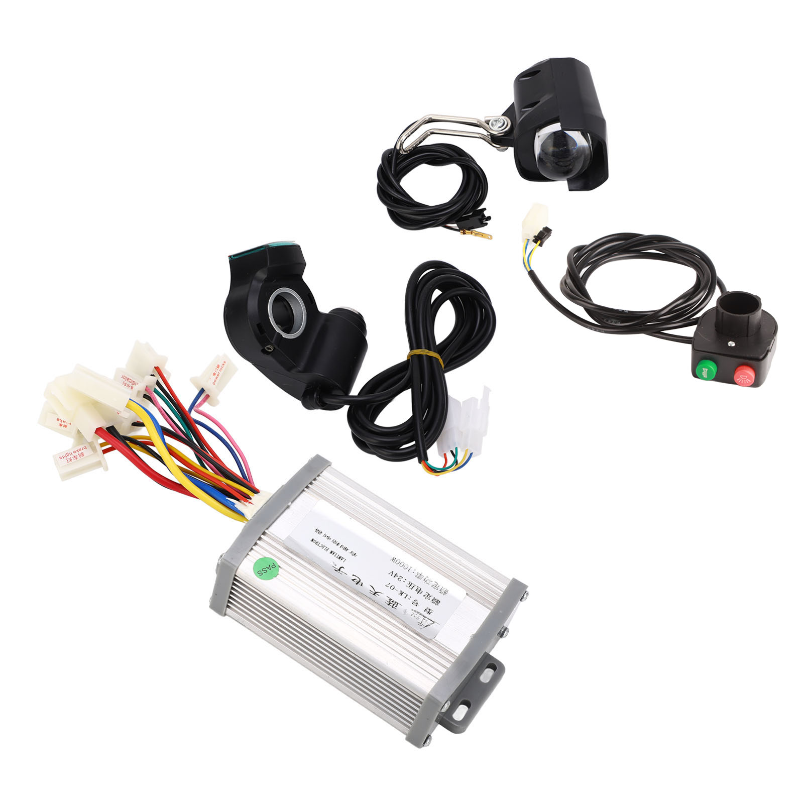 24v 1000w Elektrofahrrad-umrüstsatz Inklusive Bürstenregler, Daumengasschalter Und Scheinwerfersatz (zum Austausch).