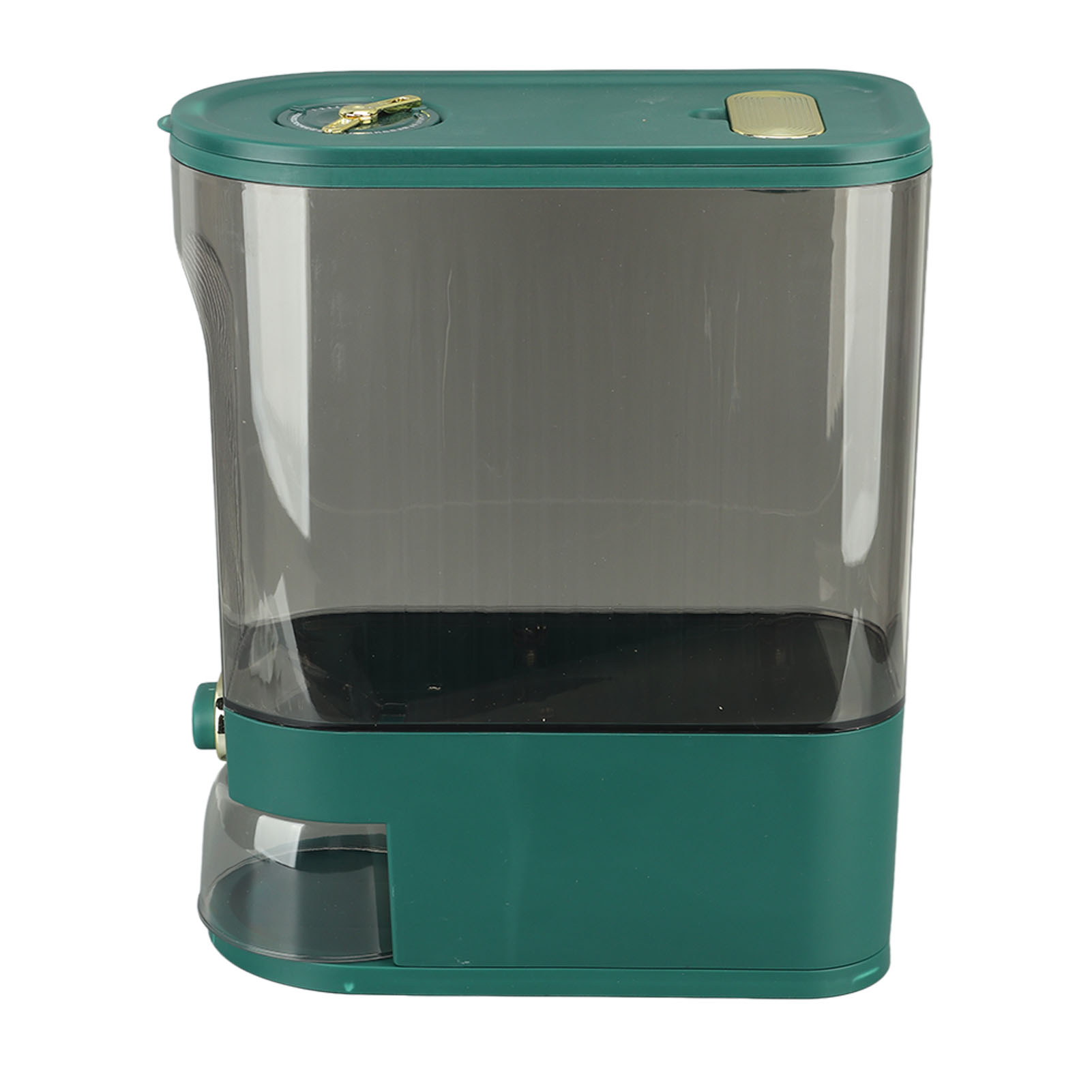 Reisspender Aus Pet/pp Mit Luftdichtem Deckel, Getreideeimer Und Behälter Für Trockenfutter, 10 Kg Fassungsvermögen, Mit Integriertem Messbecher Für Die Küche.
